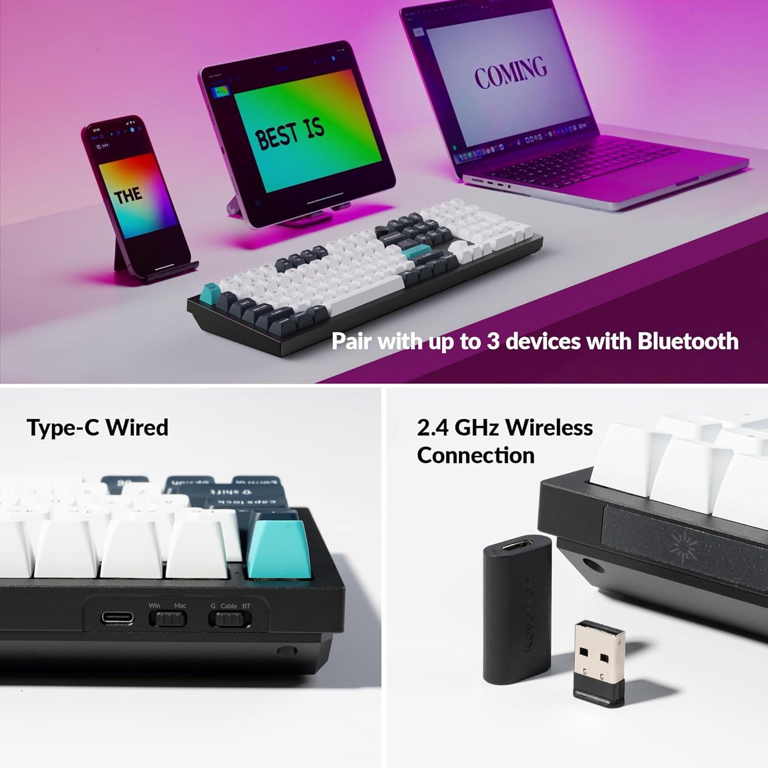 Keychron Q6 Max QMK/VIA Bluetooth Kablosuz USB-C Kablolu Özel Mekanik Klavye