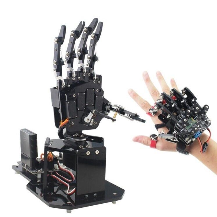 Hiwonder Robot Kontrolü için Açık Kaynak Somatosensoriyel Mekanik Kablosuz Eldiven