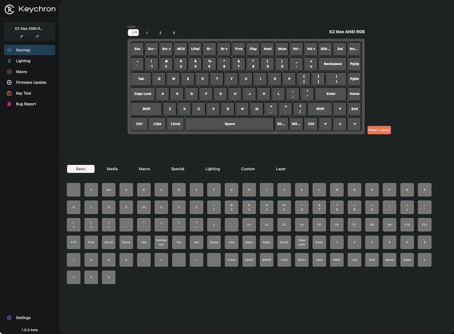 Keychron K2 Max QMK VIA Kablosuz Özel Mekanik Klavye Siyah Alüminyum Kırmızı Switch