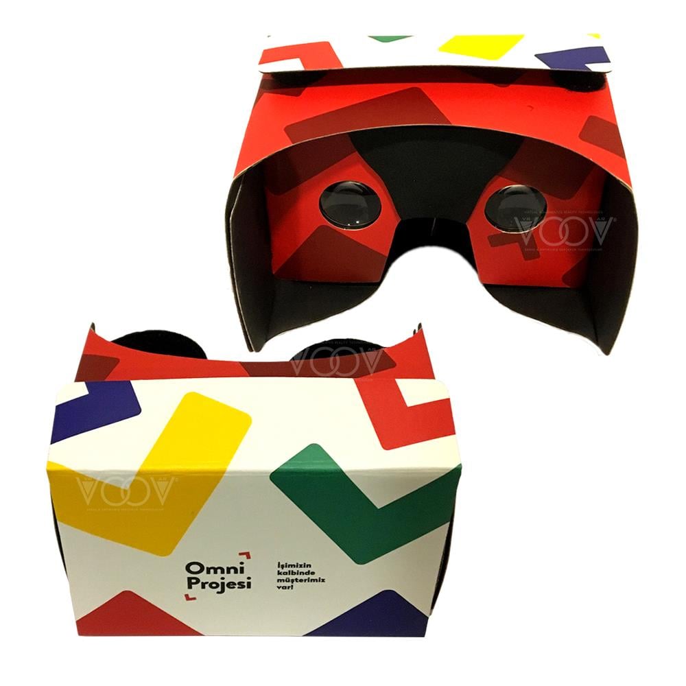 Baskılı Karton VR Sanal Gerçeklik Gözlüğü Üretimi