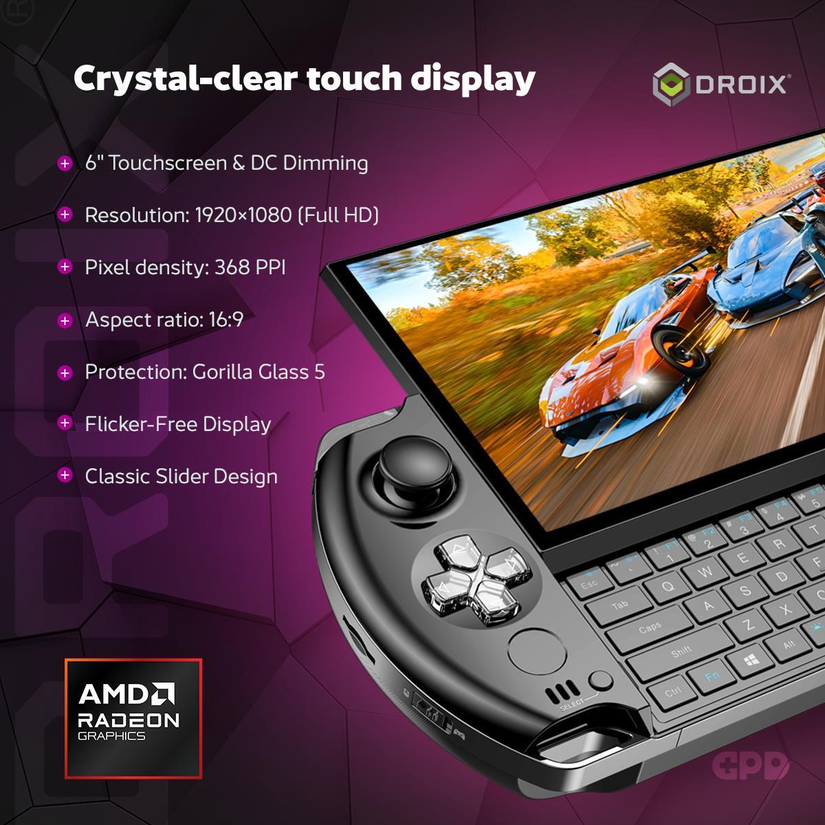 GPD Win 4 2025 El Oyun Konsolu 6 inch 1920x1080 AMD Ryzen 7 8840U 32G 1TB SSD Win 11 Mini Bilgisayar