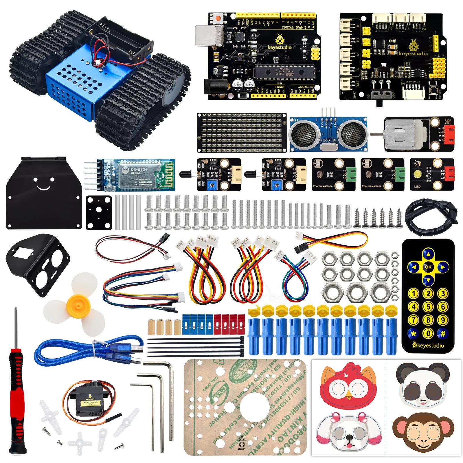Keyestudio Mini Caterpillar Tank V3.0 Arduino Robot Araba Kiti