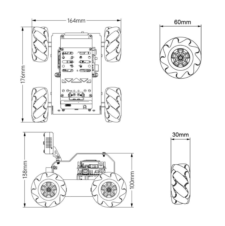 Hiwonder miniAuto AI Görüş Arduino Robot Araba Kiti