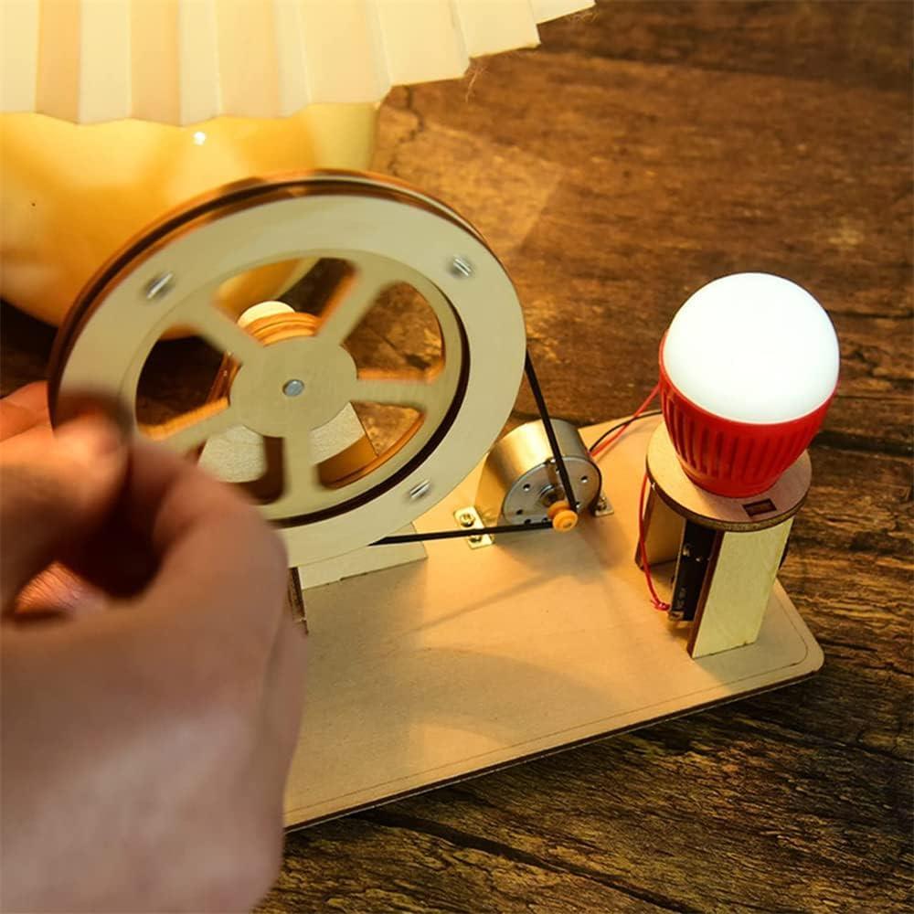 Ahşap Elektrik Jeneratörü DIY Kendin Yap STEM Deney Seti