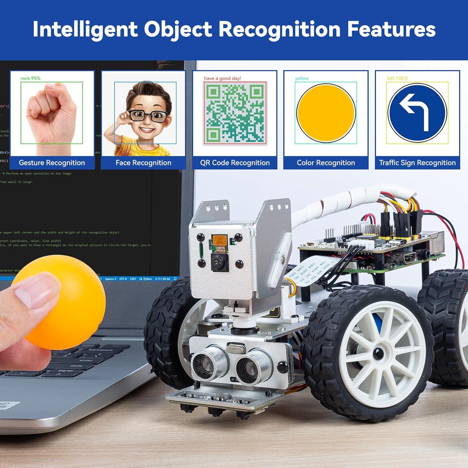 SunFounder Picar-X ChatGPT-4o ve Ai Kamera Destekli Robot Araba Kiti RPI Dahil Değil