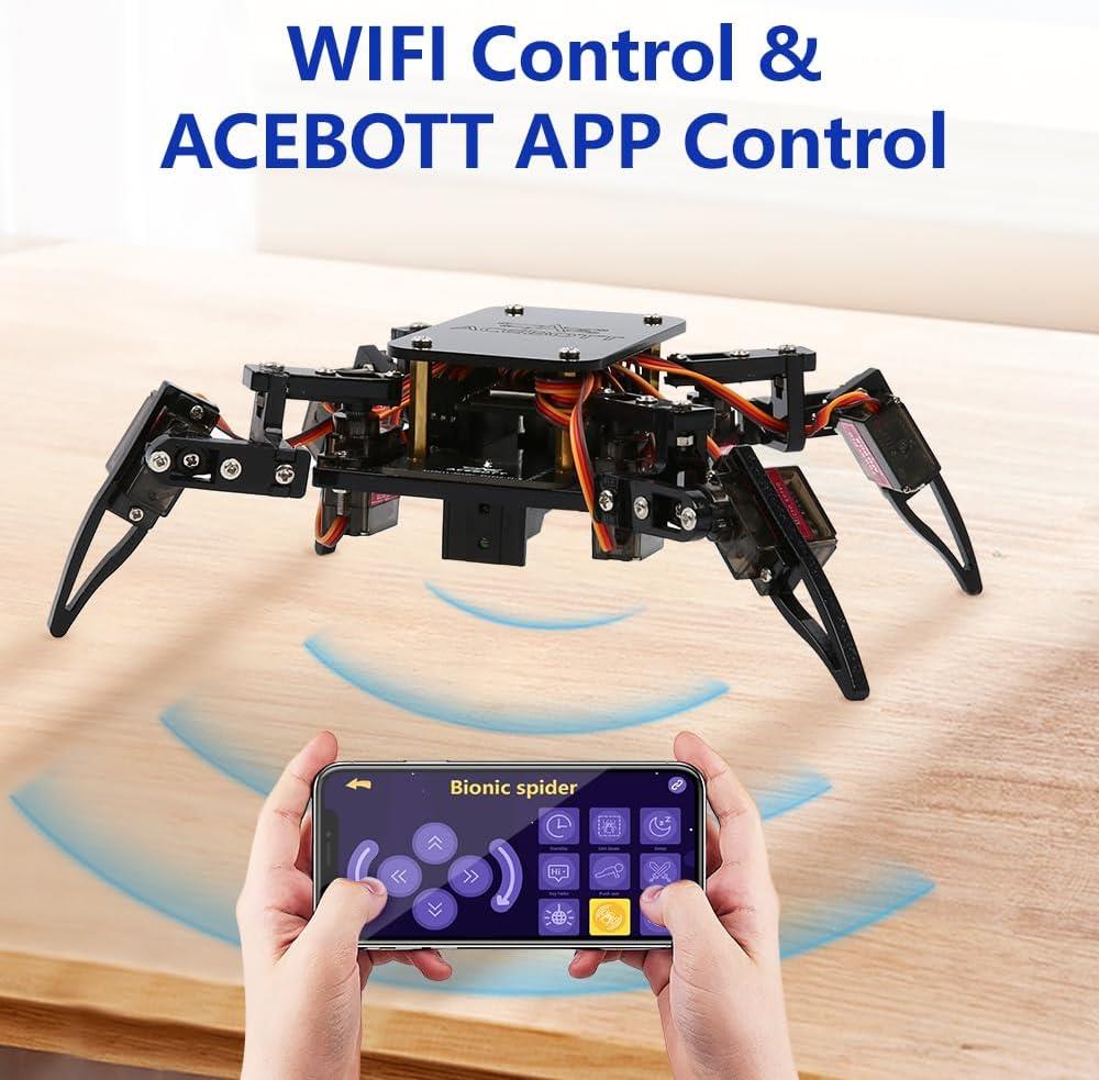 Acebott ESP8266 Arduino Dört Ayaklı Biyonik Örümcek Robot Kiti