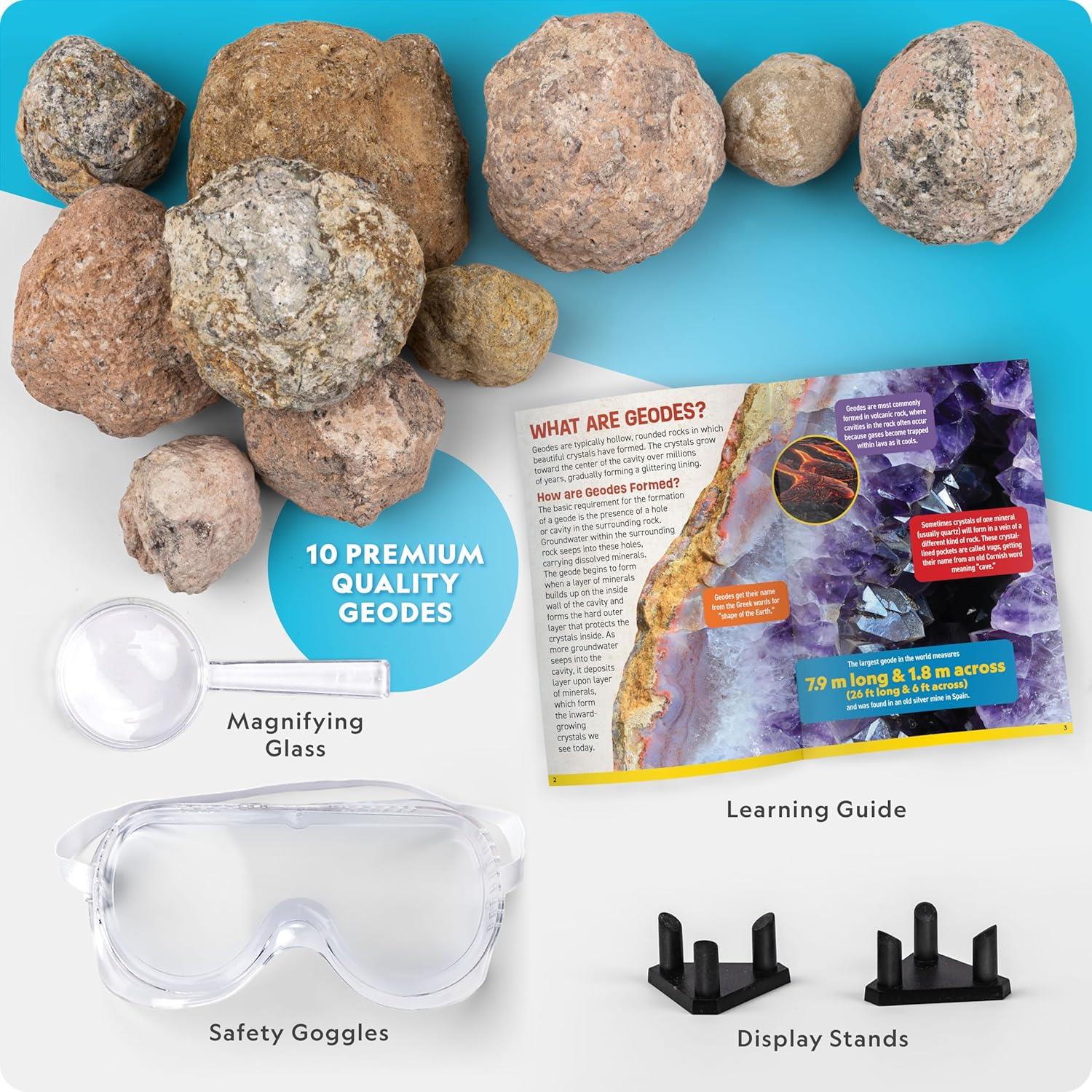 National Geographic Çocuklar İçin 10 Premium Jeod İle Jeoloji Bilim STEM Seti