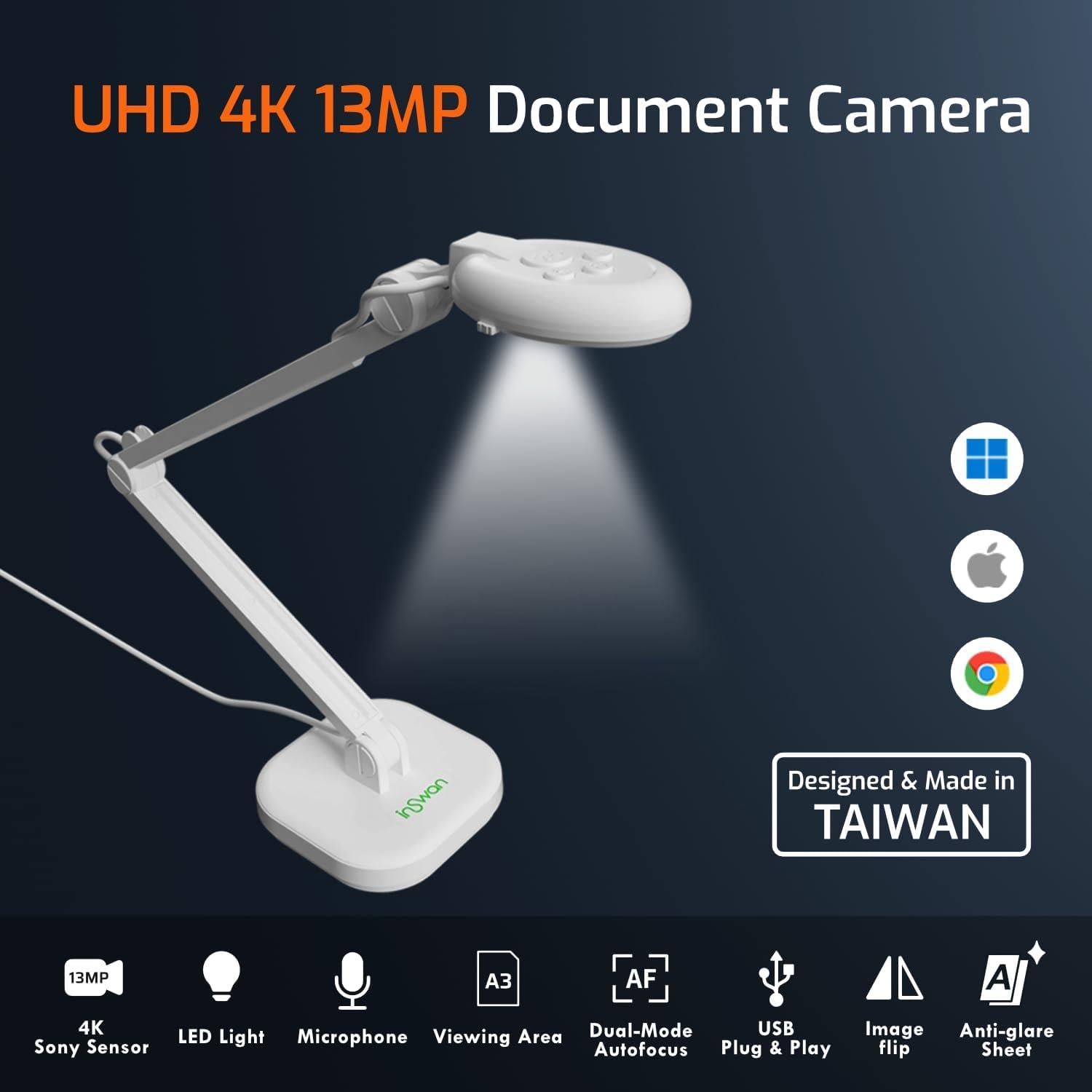 Inswan INS-2 4K USB Doküman Kamerası