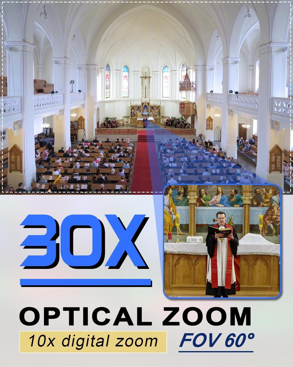 FoMaKo AI Otomatik İzleme 30x Optik Zoom Pan Tilt Zoom PTZ Kamera FMK30UH