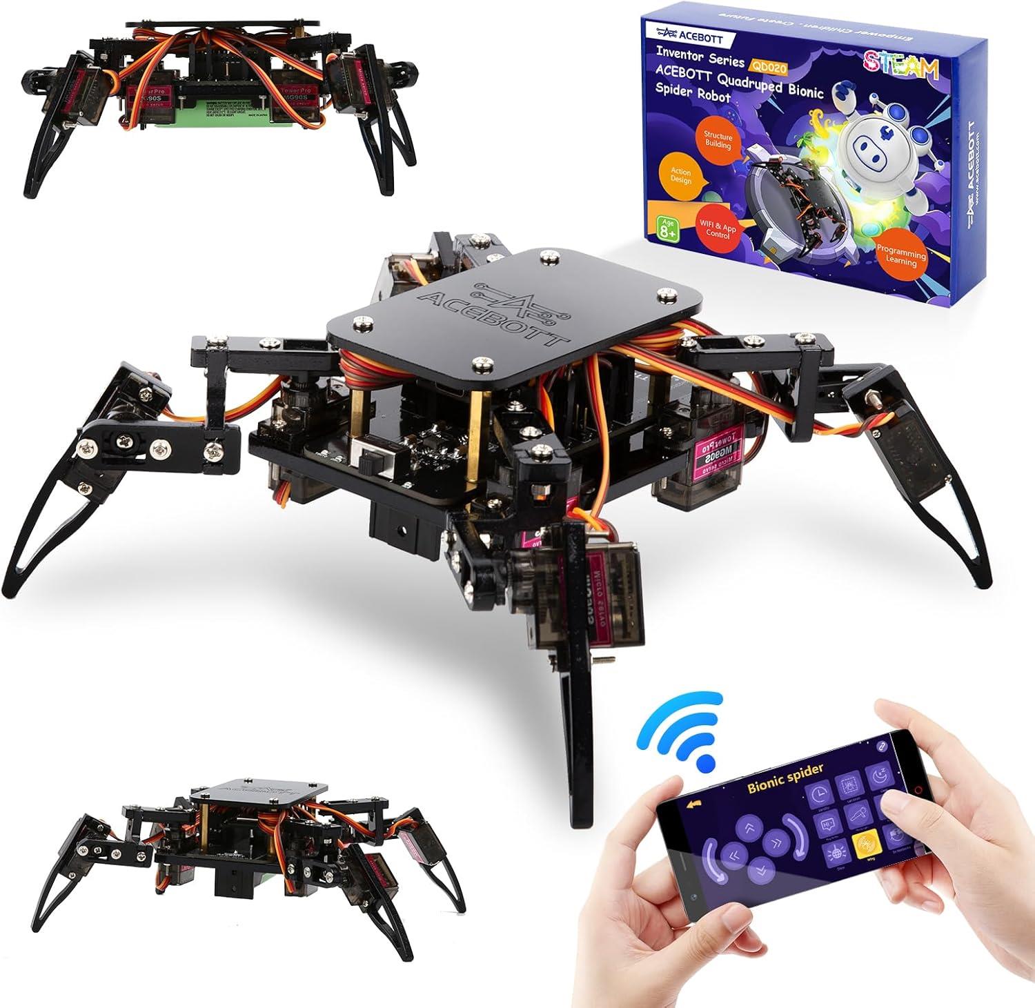 Acebott ESP8266 Arduino Dört Ayaklı Biyonik Örümcek Robot Kiti