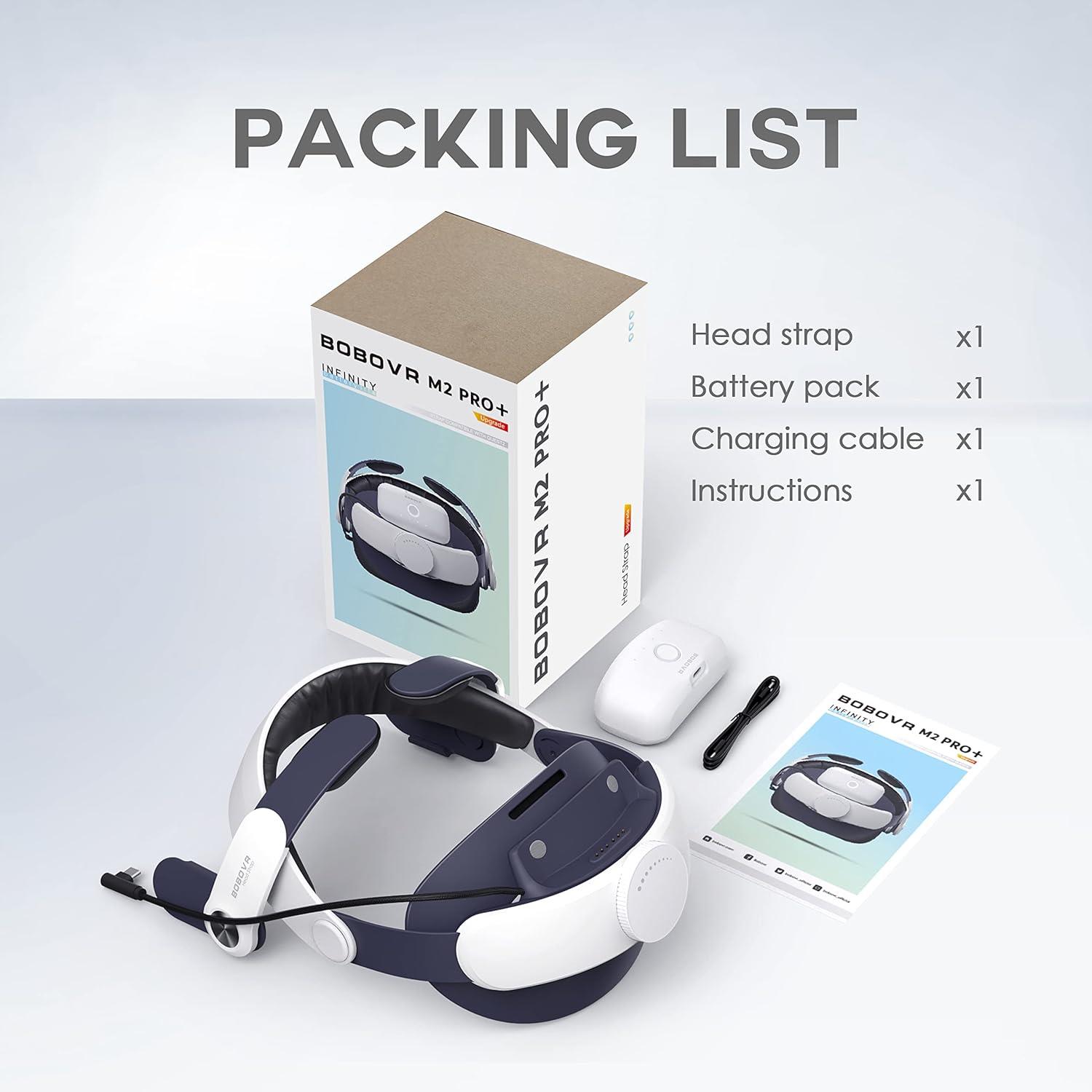 BOBOVR M2 Pro Pil Paketi ve Kafa Bandı Quest 2 Uyumlu