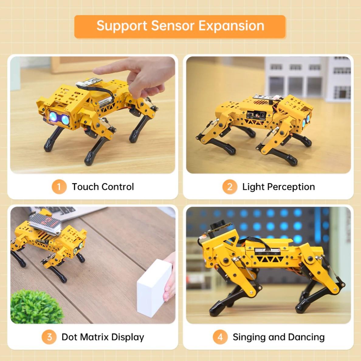 MechDog Hiwonder Açık Kaynaklı AI Robot Köpek ESP32 Kontrol Cihazı - Gelişmiş Kit