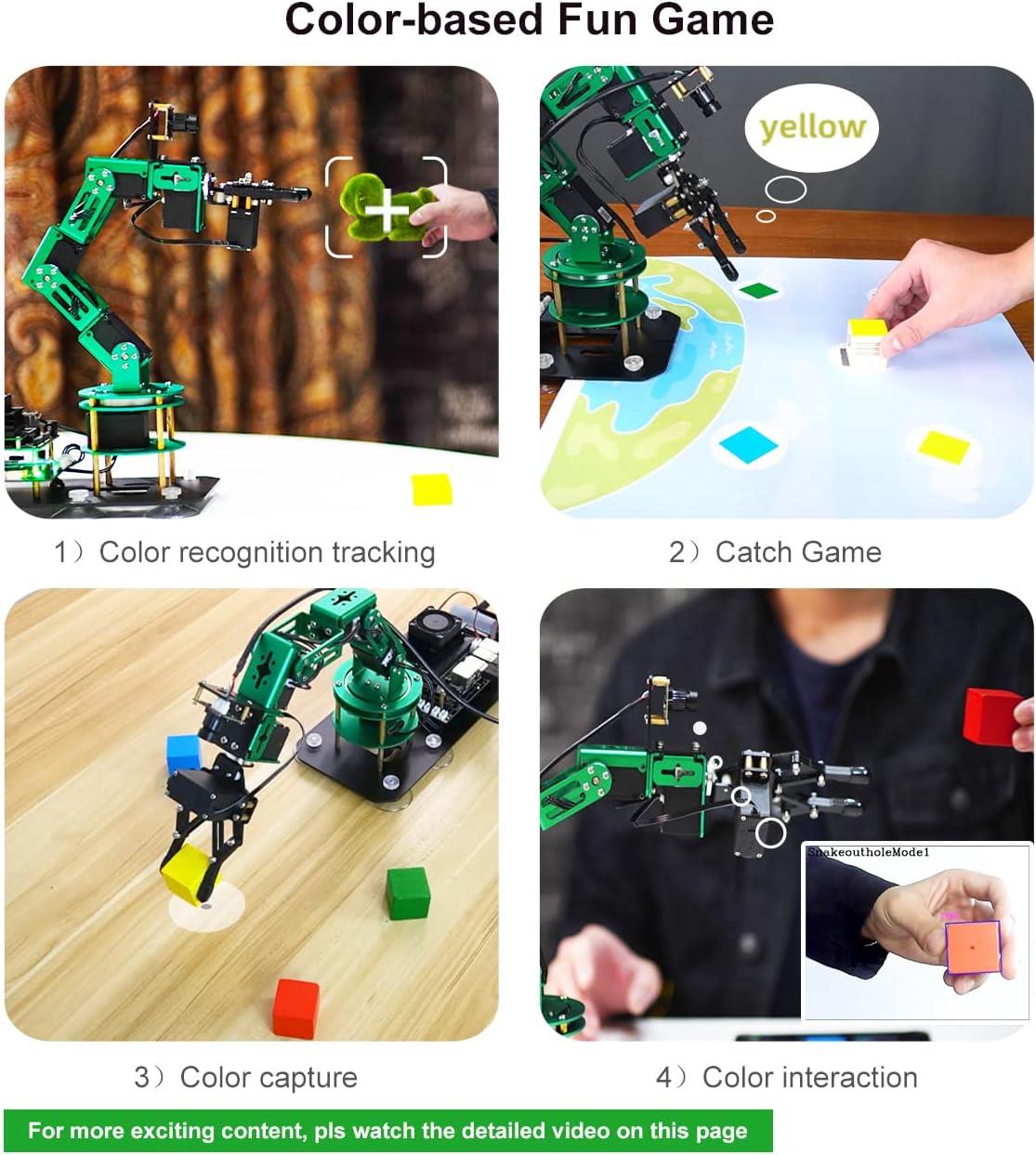 Yahboom DOFBOT Yapay Zeka Görüş ROS Python Açık Kaynak Robotik Kol - Jetson NANO 4GB Dahil Değil