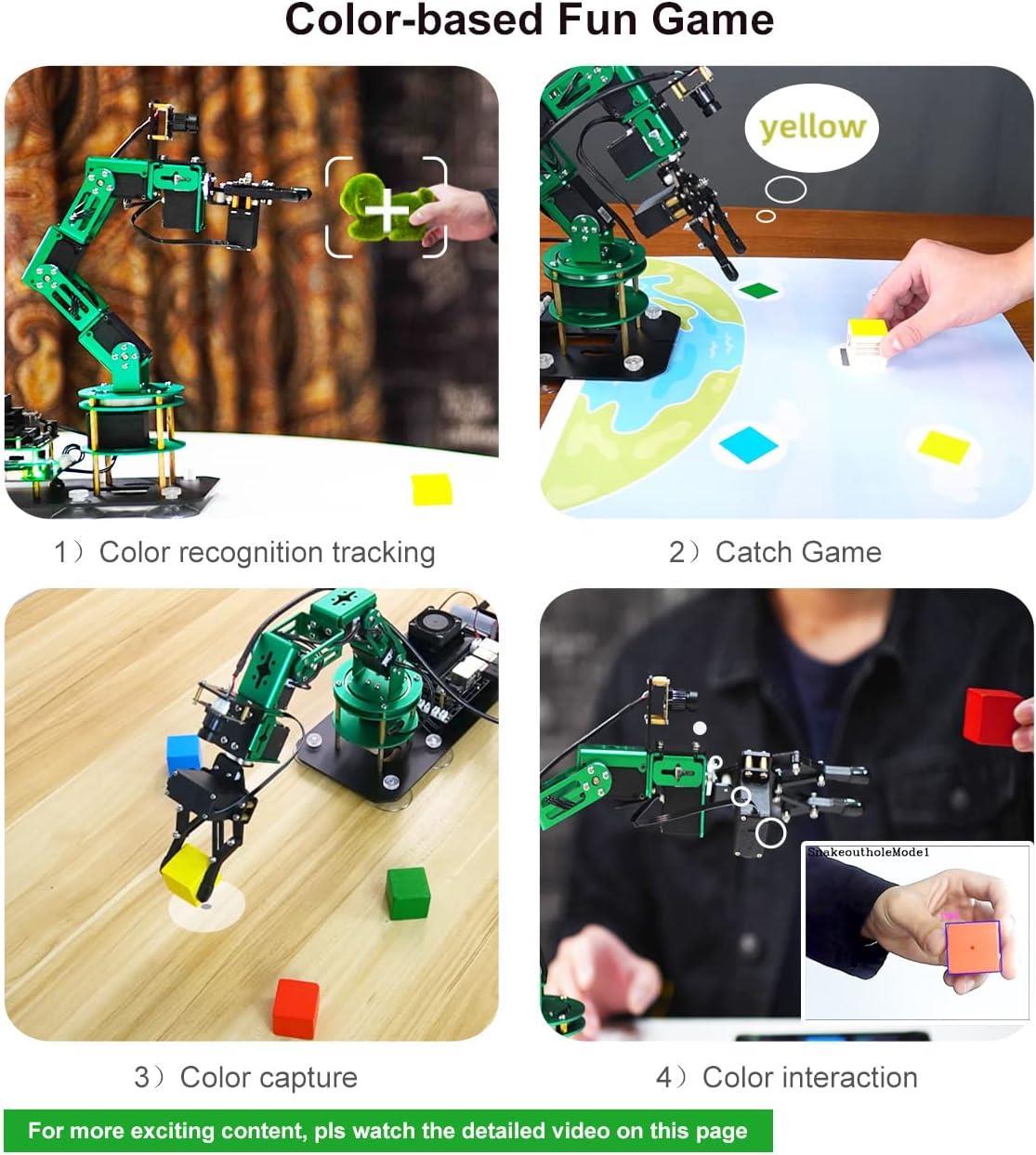 Yahboom DOFBOT Yapay Zeka Görüş ROS Python Açık Kaynak Robotik Kol - Jetson NANO 4GB Dahil Değil