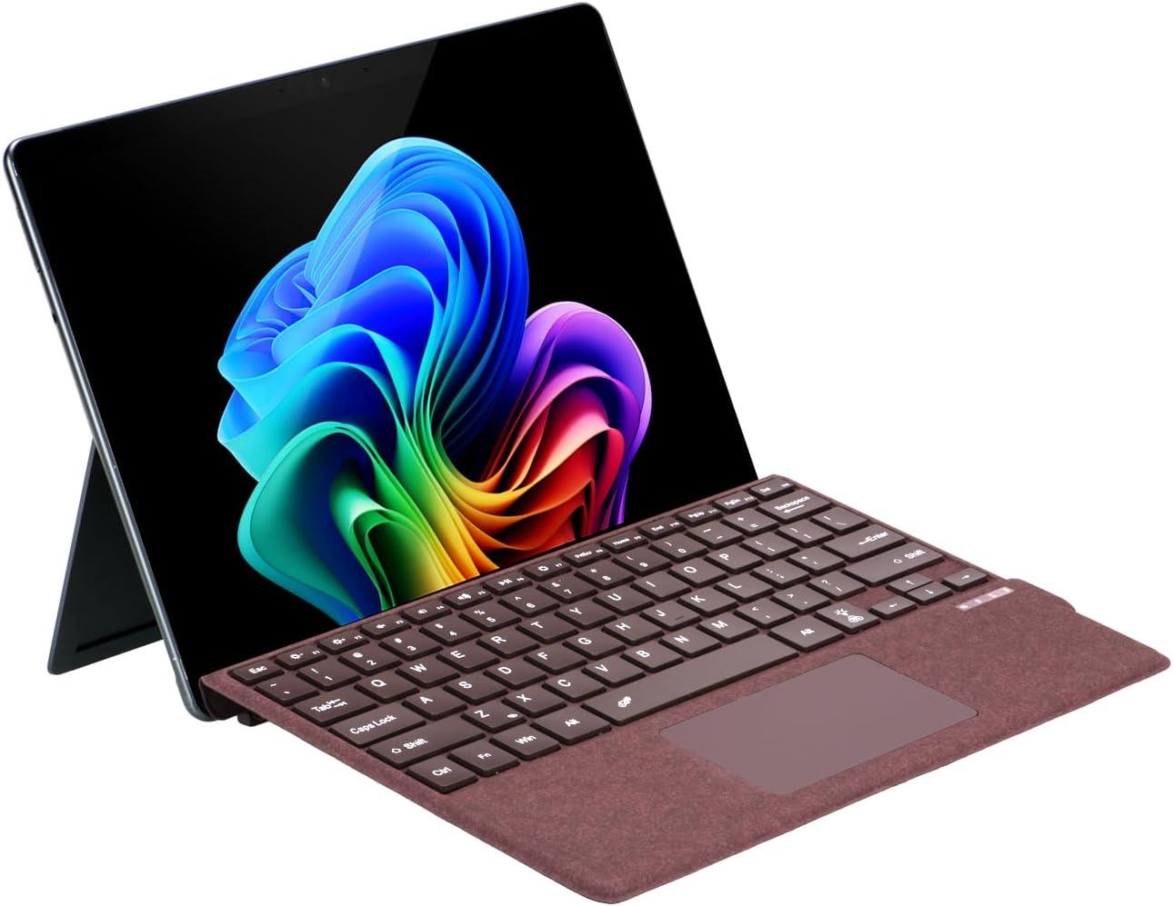 Microsoft Surface Pro 11 10 9 8 X İçin Slim Pen Yuvalı Zoof Signature Klavye Bordo