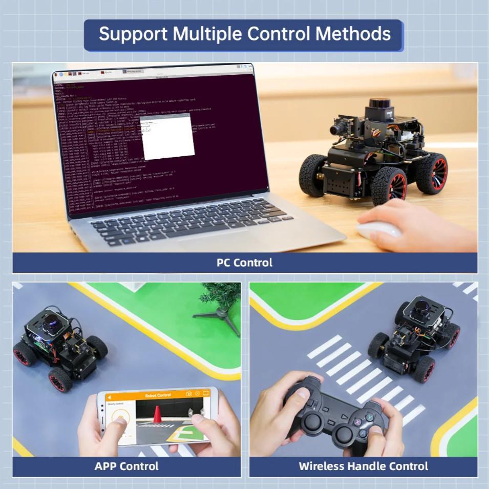 Hiwonder MentorPi A1 Raspberry Pi 5 Robot Araba Kiti Ackermann Şasi ROS2 SLAM ve Otonom Sürüş Desteği - Monoküler Kamera ve Lidar Dahil RPi 5 Dahil Değil
