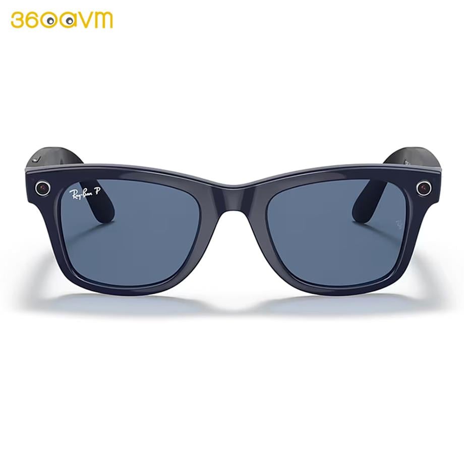 Ray-Ban Stories Wayfarer Akıllı Güneş Gözlüğü Parlak Mavi - Koyu Mavi L Polarize