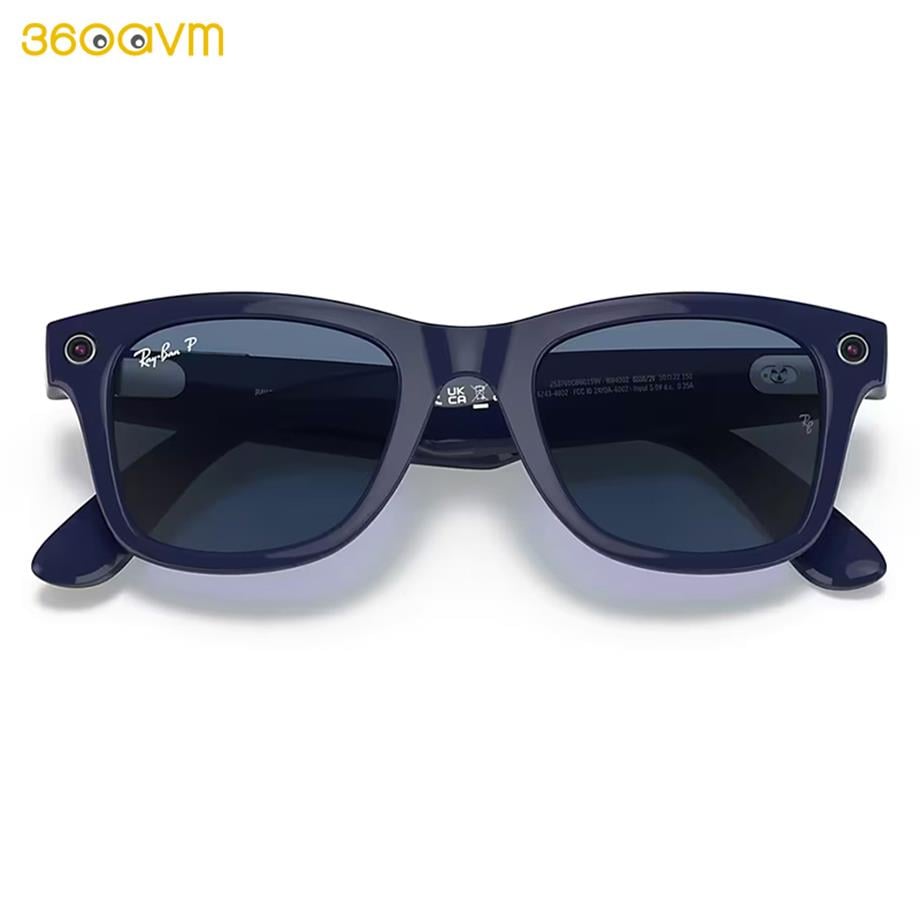 Ray-Ban Stories Wayfarer Akıllı Güneş Gözlüğü Parlak Mavi - Koyu Mavi L Polarize
