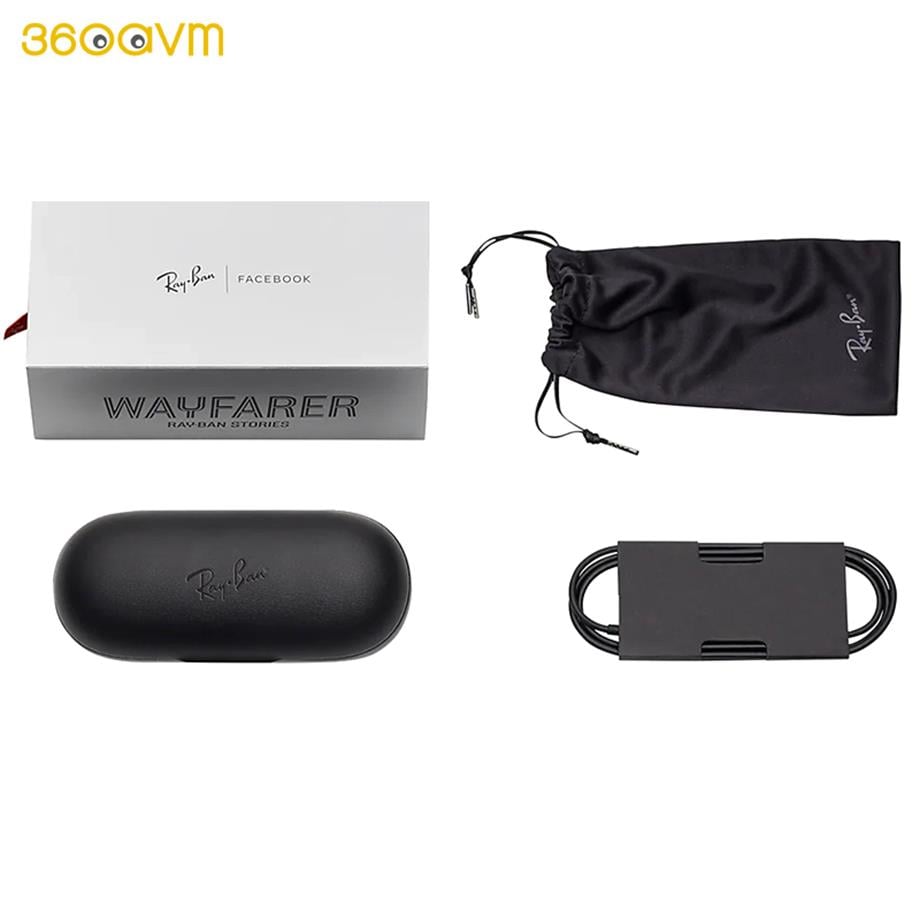 Ray-Ban Stories Wayfarer Akıllı Güneş Gözlüğü Parlak Mavi - Koyu Mavi L Polarize