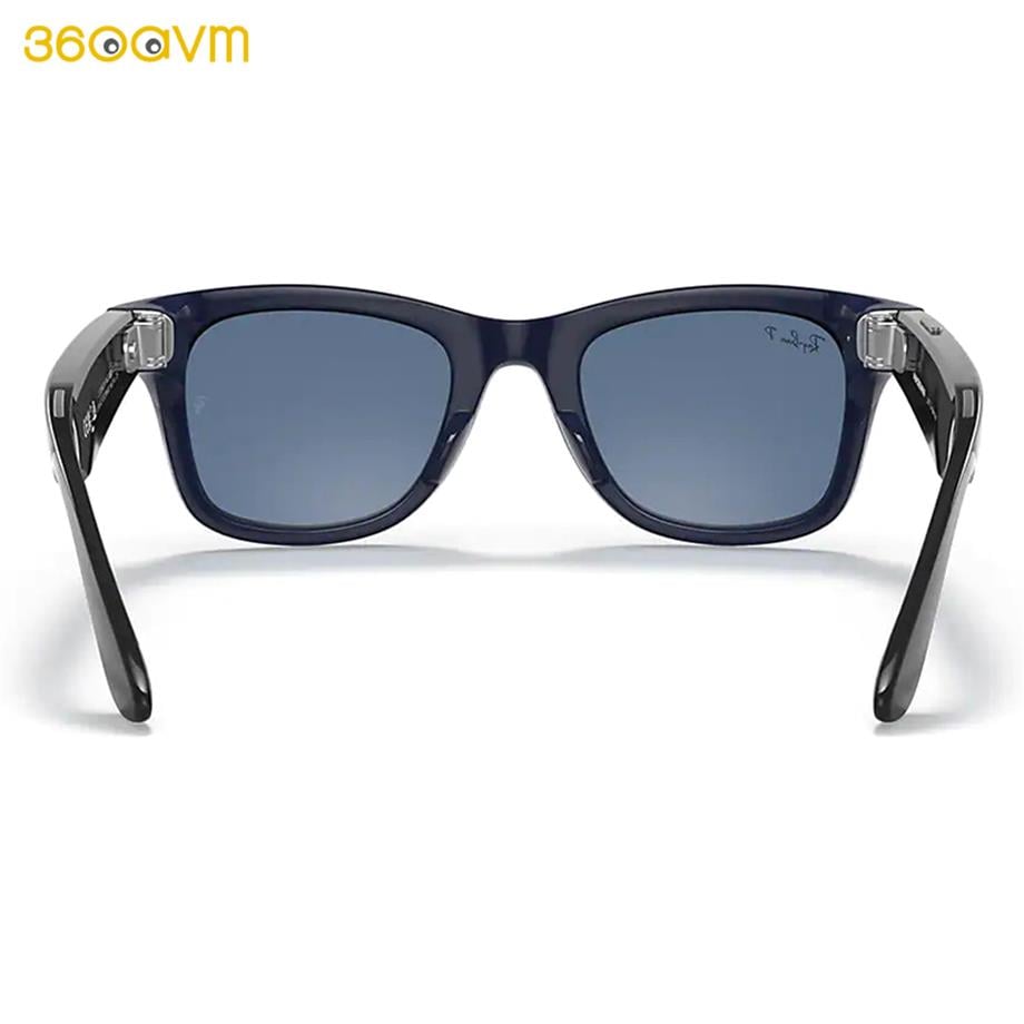 Ray-Ban Stories Wayfarer Akıllı Güneş Gözlüğü Parlak Mavi - Koyu Mavi L Polarize