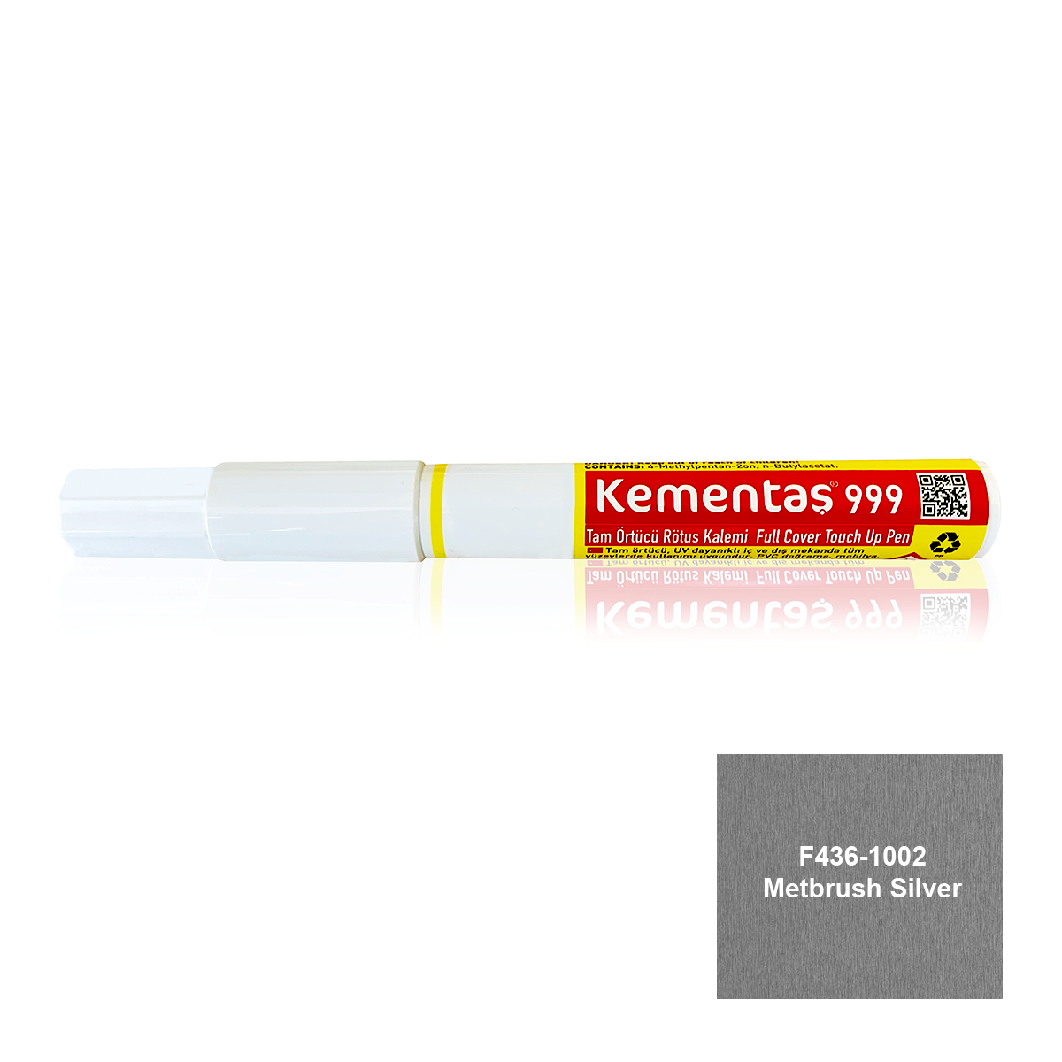 Tam Örtücü Rötuş Kalemleri F436-1002 Metbrush Silver  Rötuş Kalemi