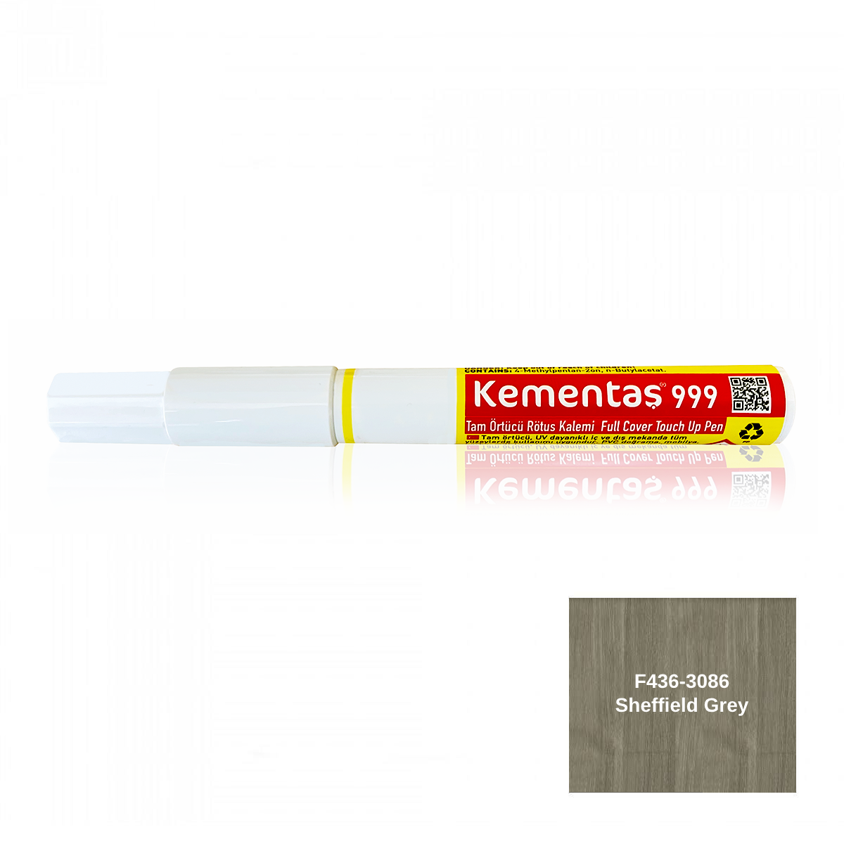 Tam Örtücü Rötuş Kalemleri F436-3086 Sheffield Grey Tam Örtücü Rötuş Kalemi