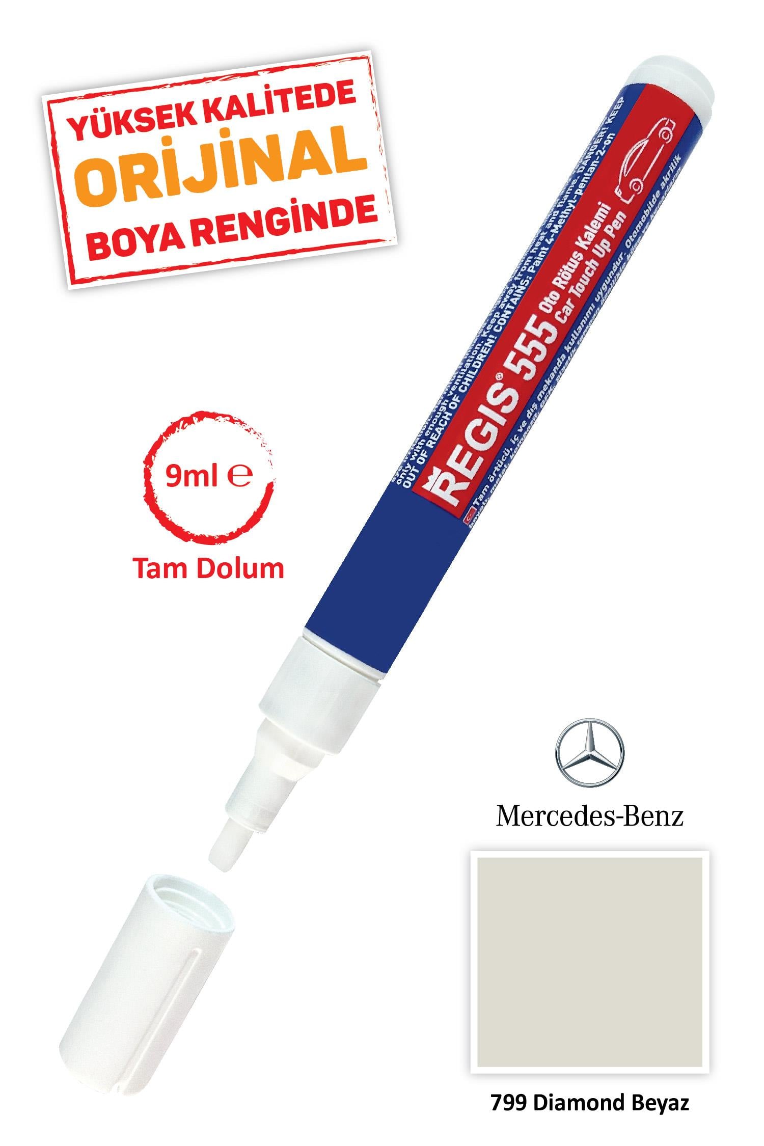 Mercedes 799 Diamond White Pearl Çiz. Gid.Oto R.K. Oto Tam Örtücü Rötüş Kalemleri