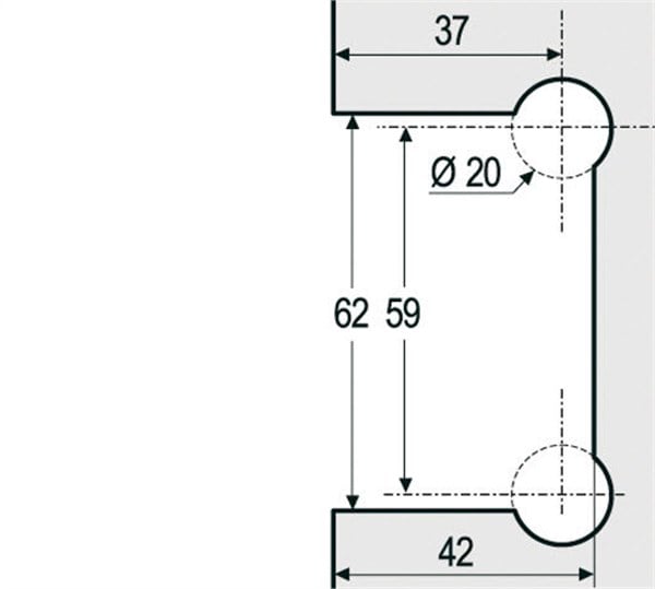 DUŞAKABİN MENTEŞESİ CAM -DUVAR