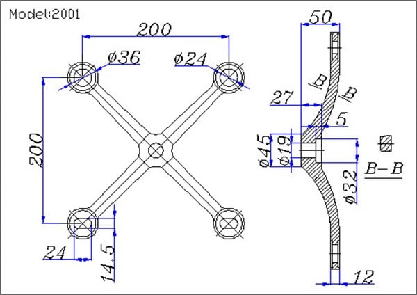 SA - 2001 4lü Spider Cephe Tutucu