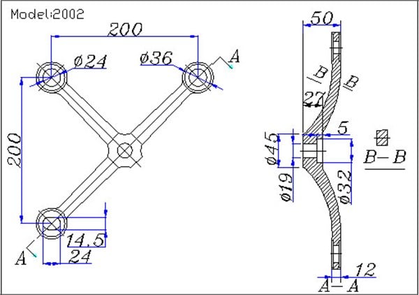 SA - 2002 3 lü Spider Cephe Tutucu