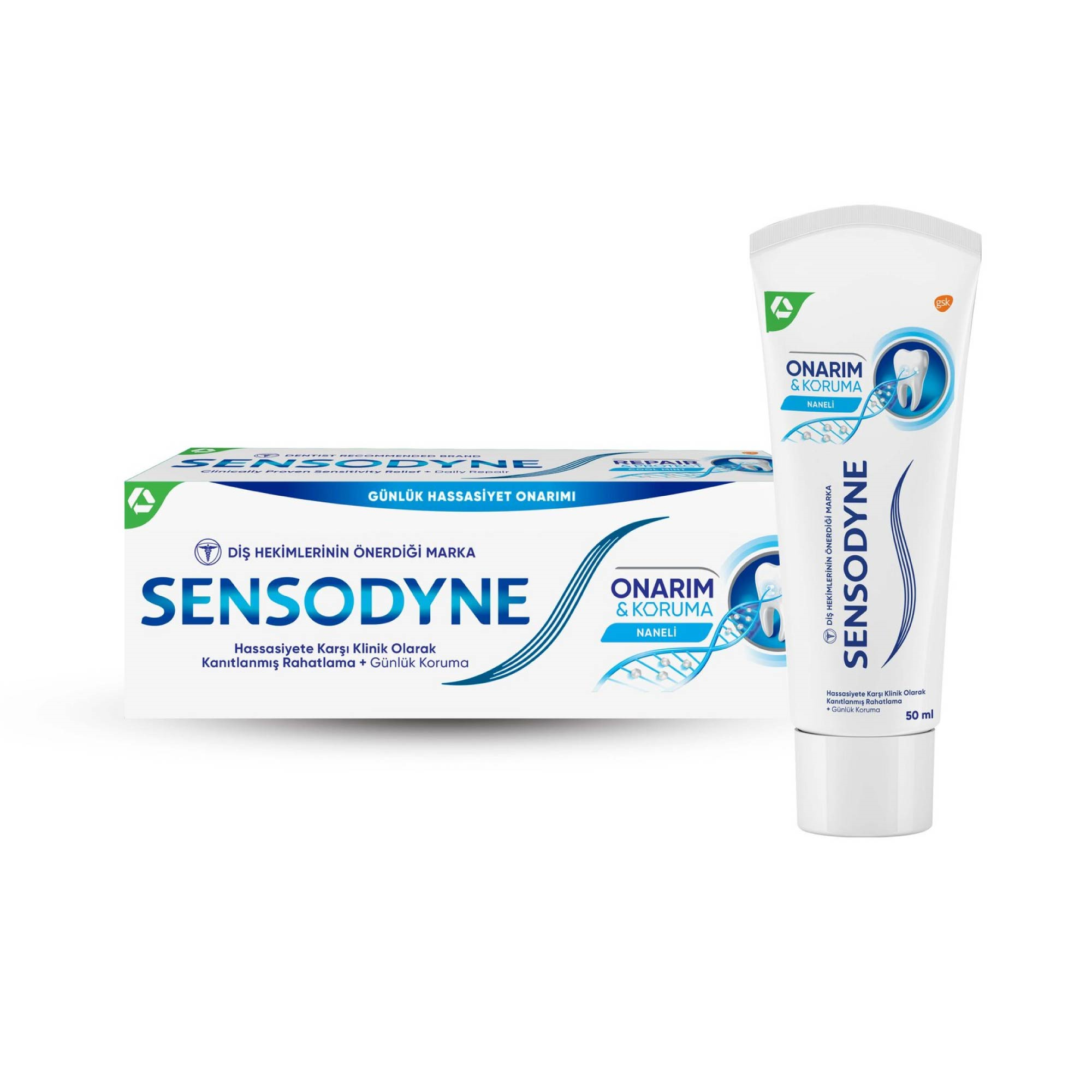 Sensodyne Diş Macunu Onarim Ve Koruma Naneli 50 ml
