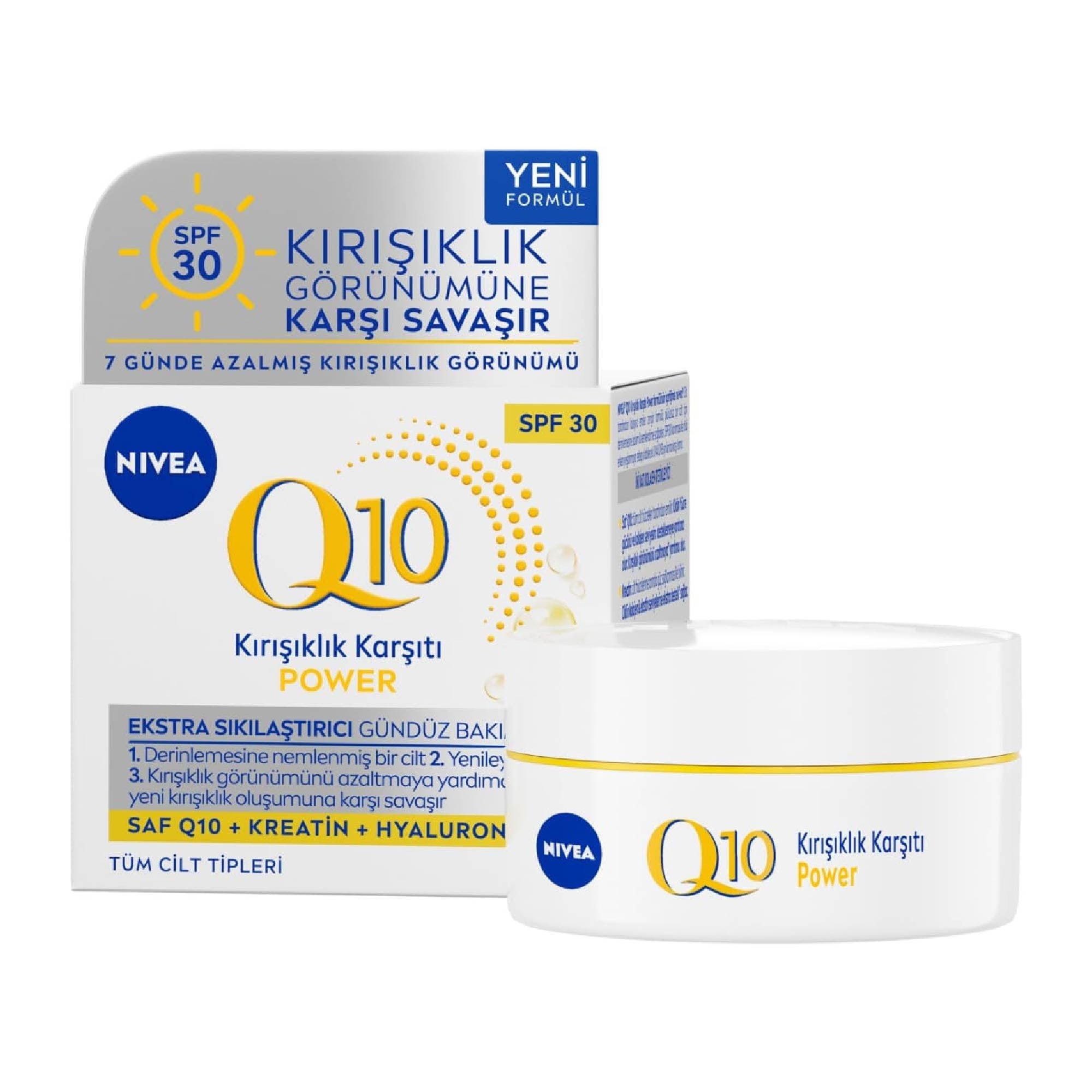 Nivea Q10 Power Kırışık Karşıtı-Sıkılaştırıcı Krem SPF 30 