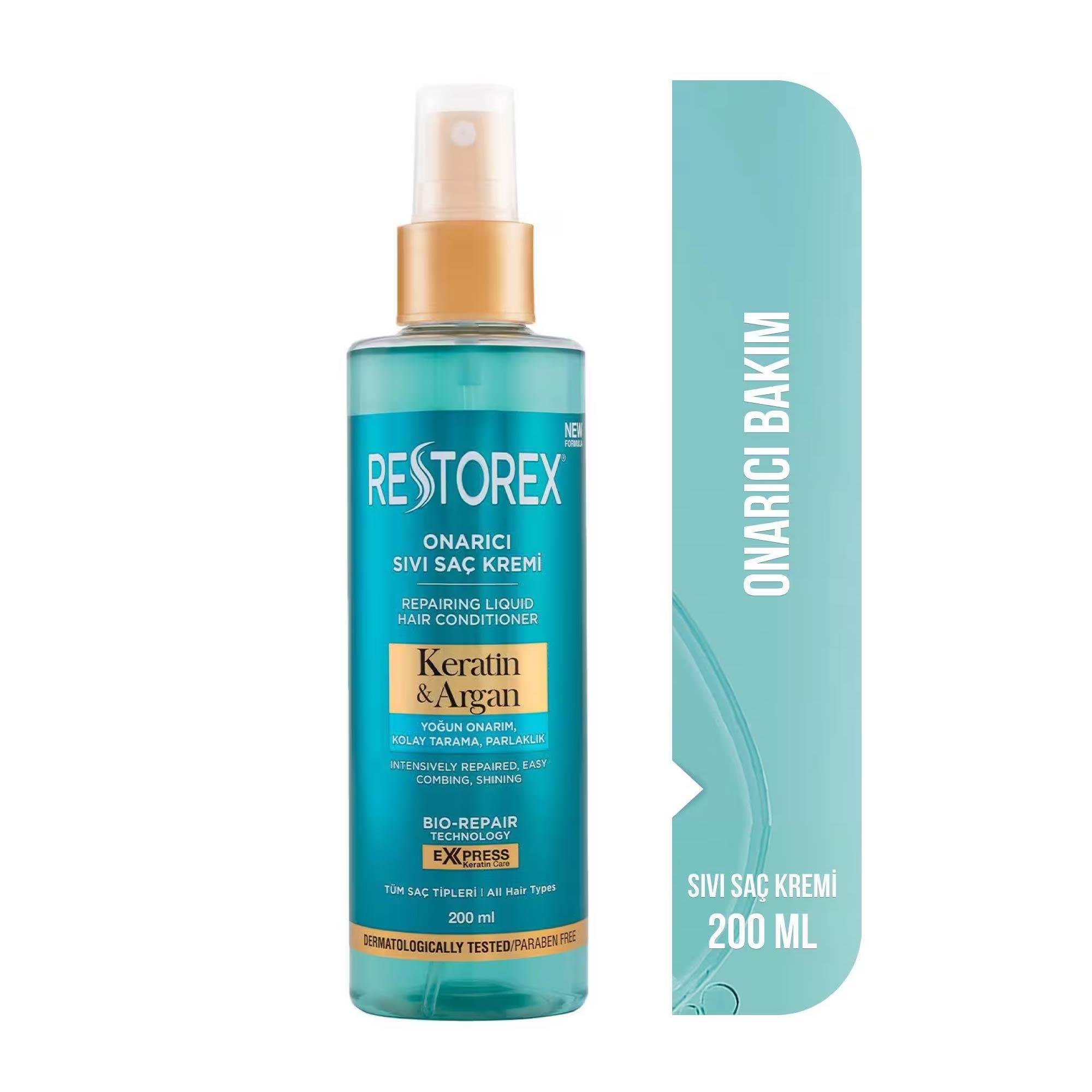 Restorex Onarıcı Keratin & Argan Sıvı Saç Kremi 200 Ml