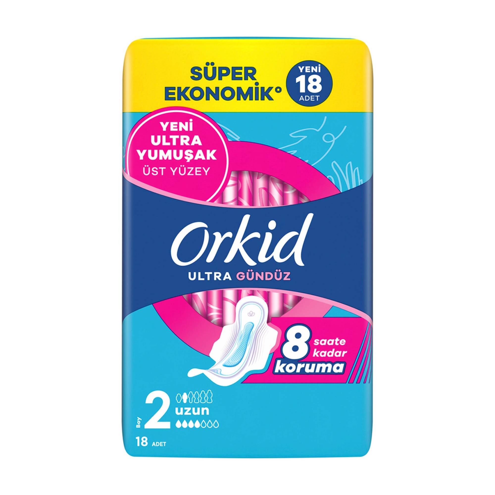 Orkid Ultra Gündüz Uzun Hijyenik Ped 18 Adet