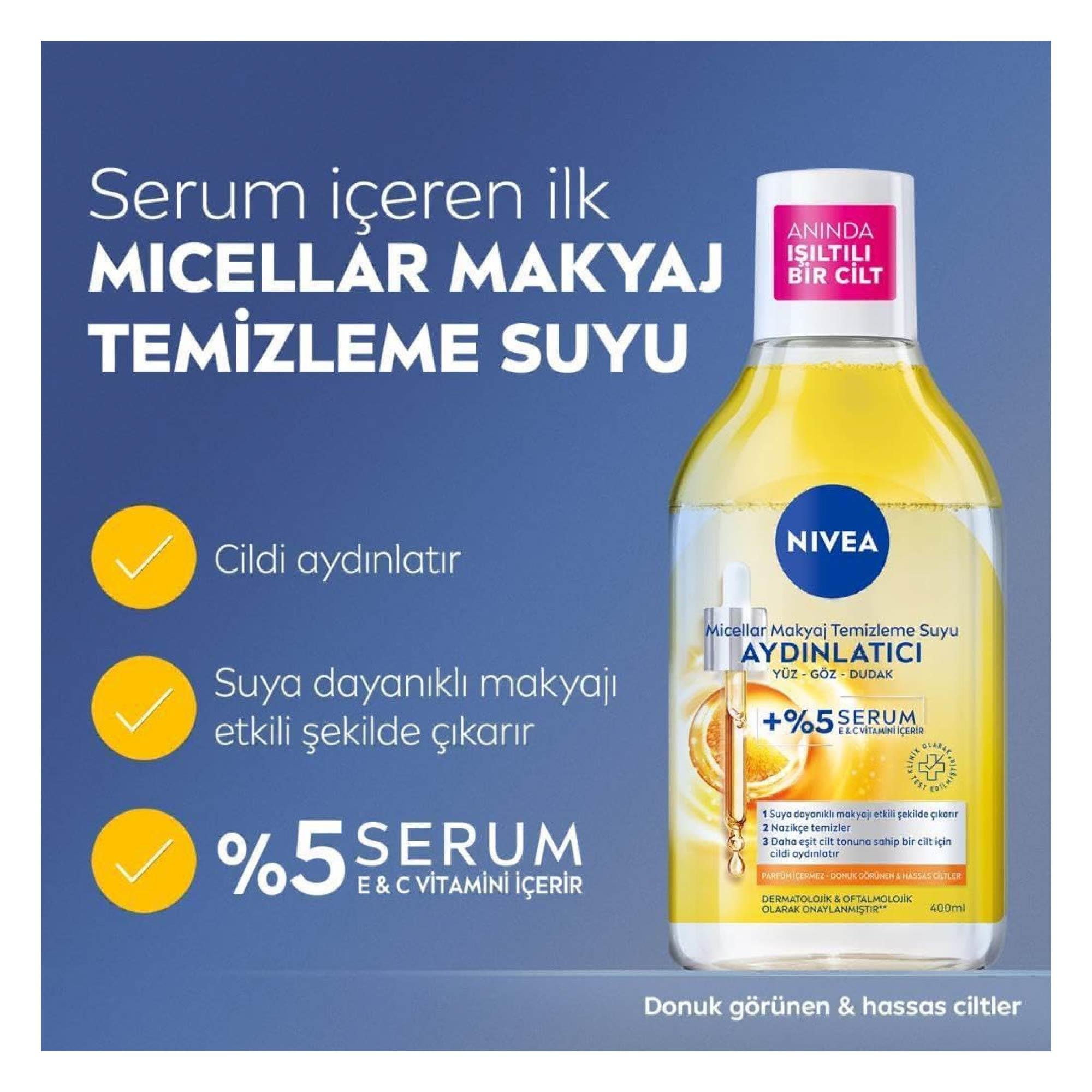 Nivea Micellar  Aydınlatıcı Makyaj Temizleme Suyu 400 ml