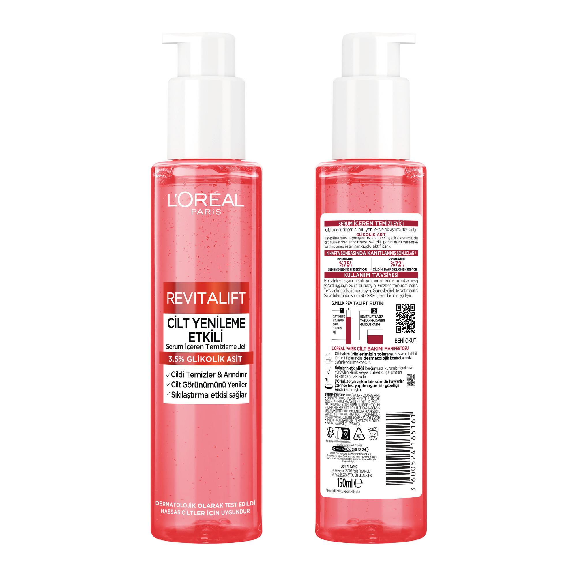 Loreal Paris Revitalift Cilt Yenileme Etkili Temizleme Jeli Glikolik Asit 150 ml