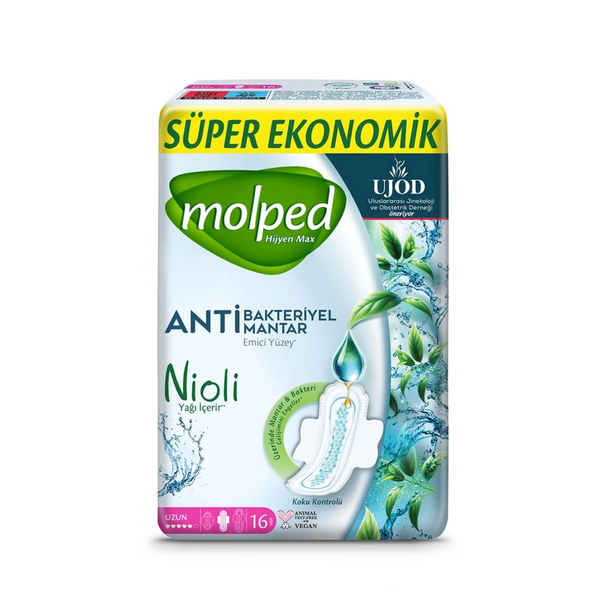 Molped Hijyen Max Süper Eco Uzun Hijyenik Ped 16'lı