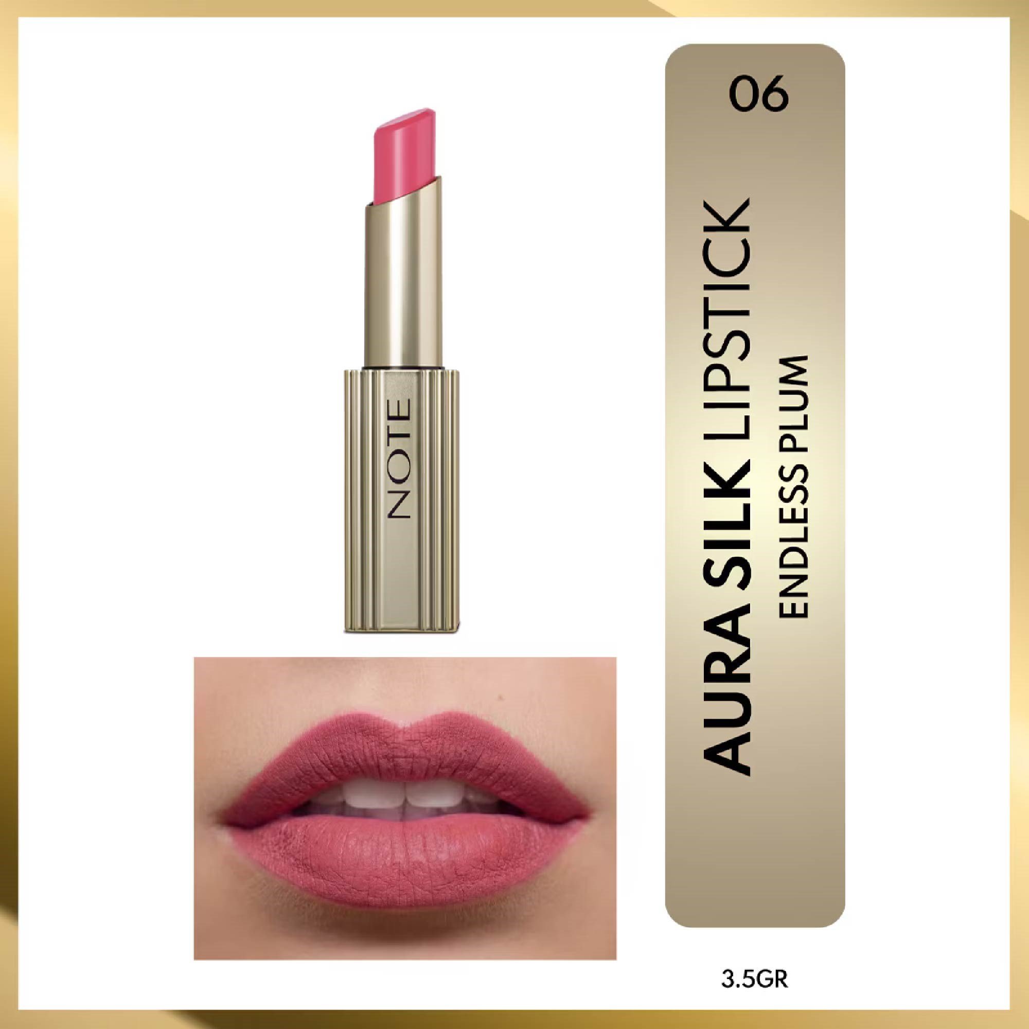Note Aura Silk Lipstick 06 Endless Plum Kremsi Yarı Parlak Ruj