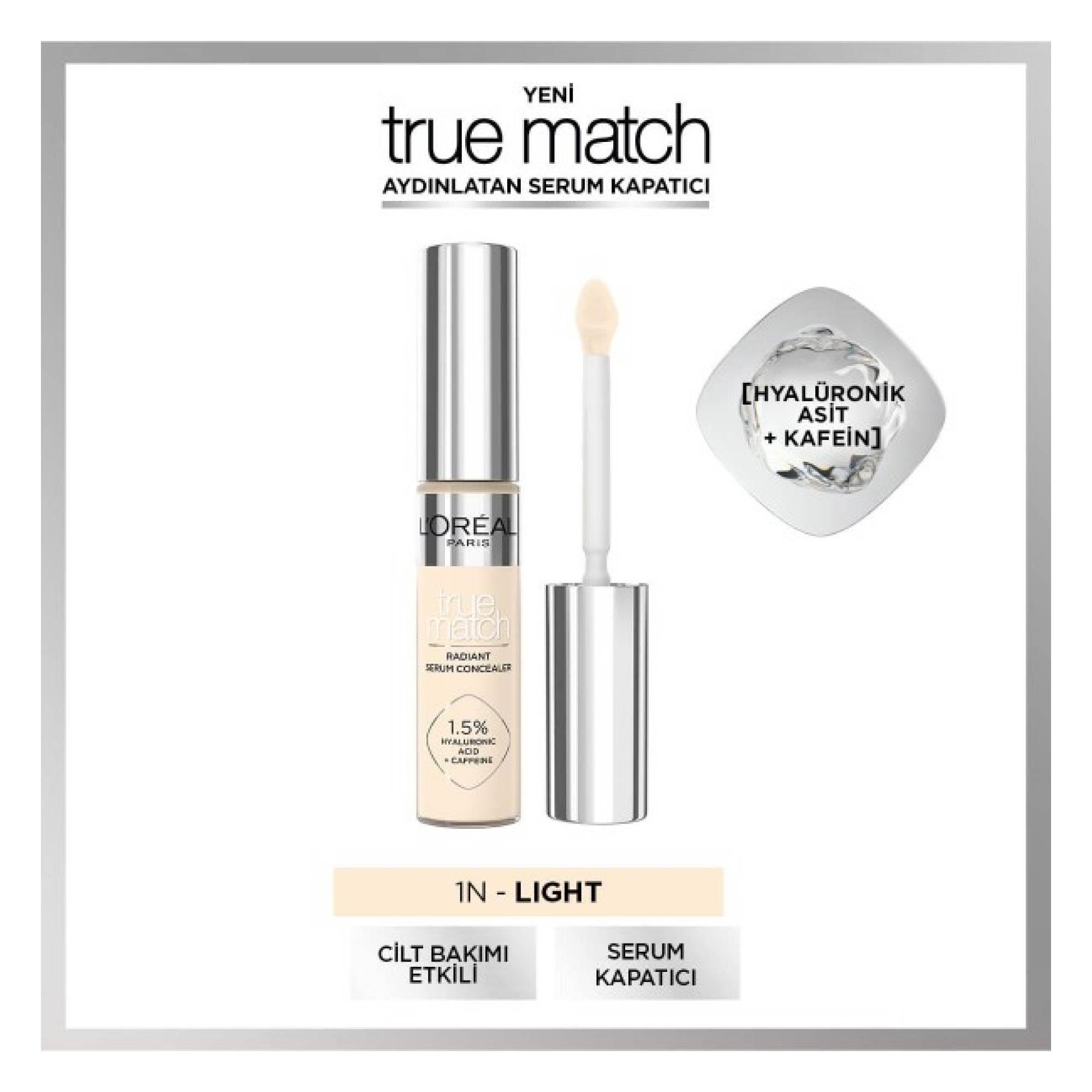 Loreal Paris True Match Serum Concealer Kapatıcı 1N 