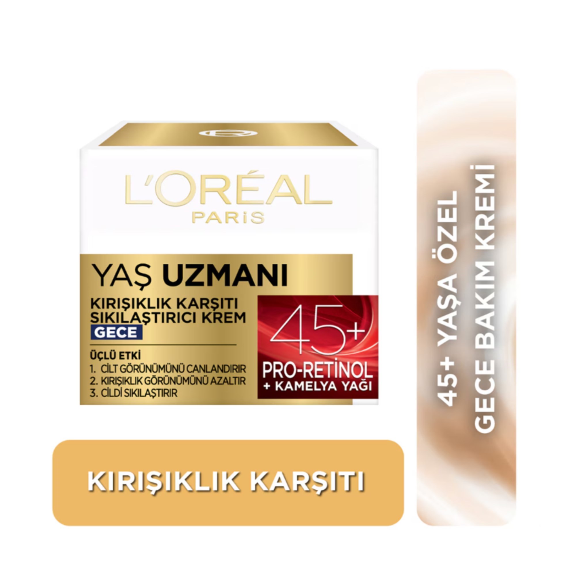Loreal Paris Yaş Uzmanı Kırışıklık Karşıtı Nemlendirici Krem Gece 45 Yaş	