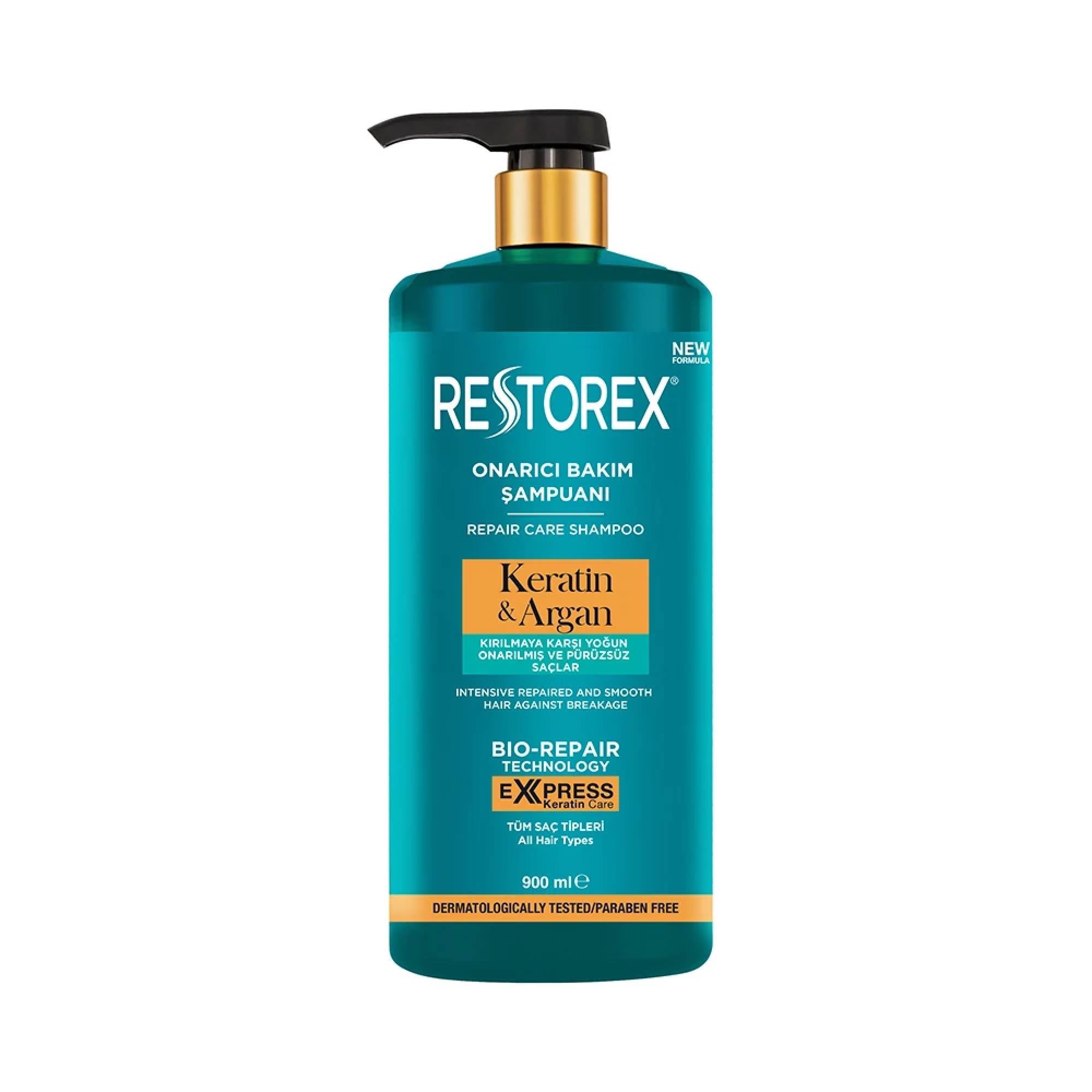 Restorex Şampuan Keratin & Argan 900 ml 