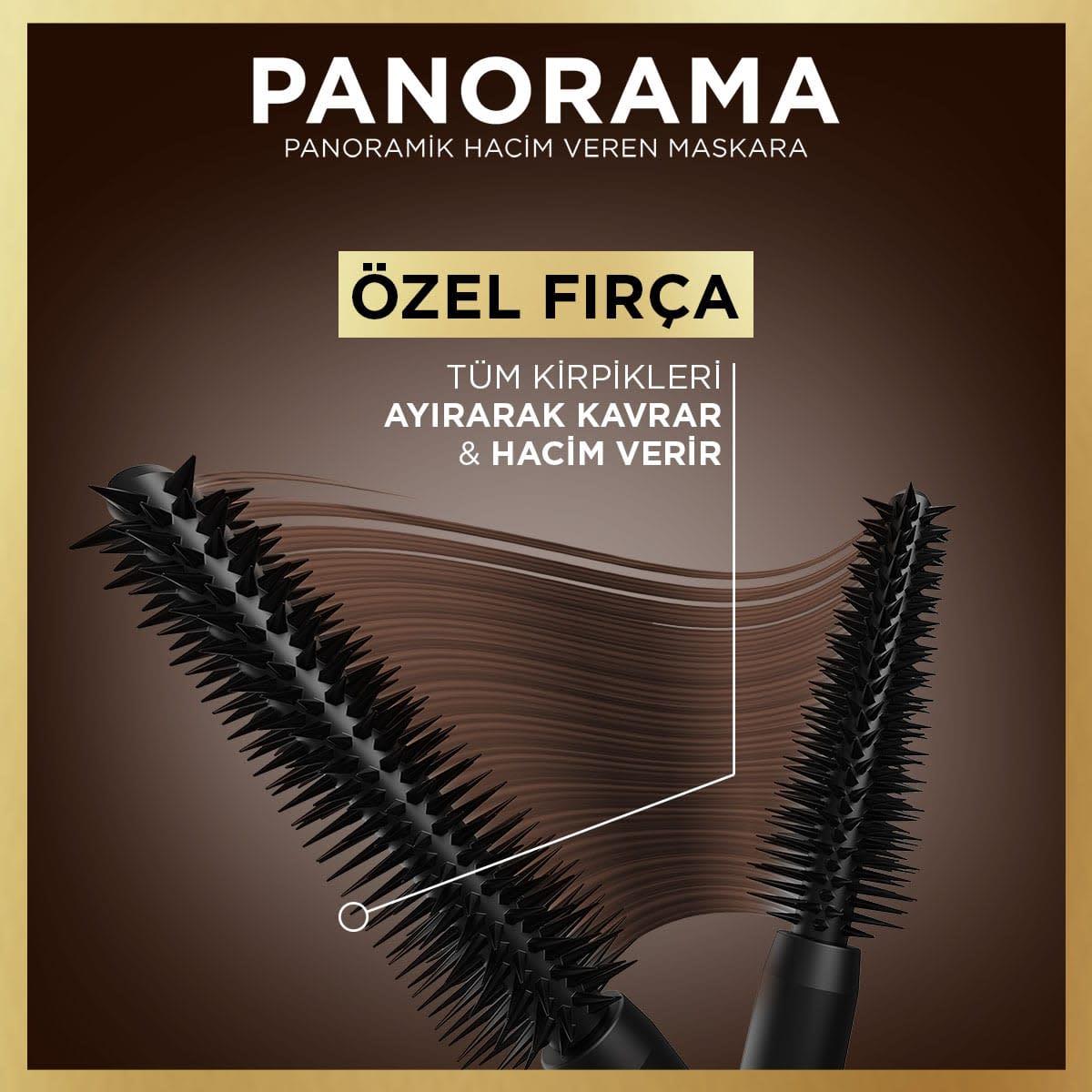 Loreal Paris Panorama Hacim Veren Maskara Dark Brown - Kahverengi
