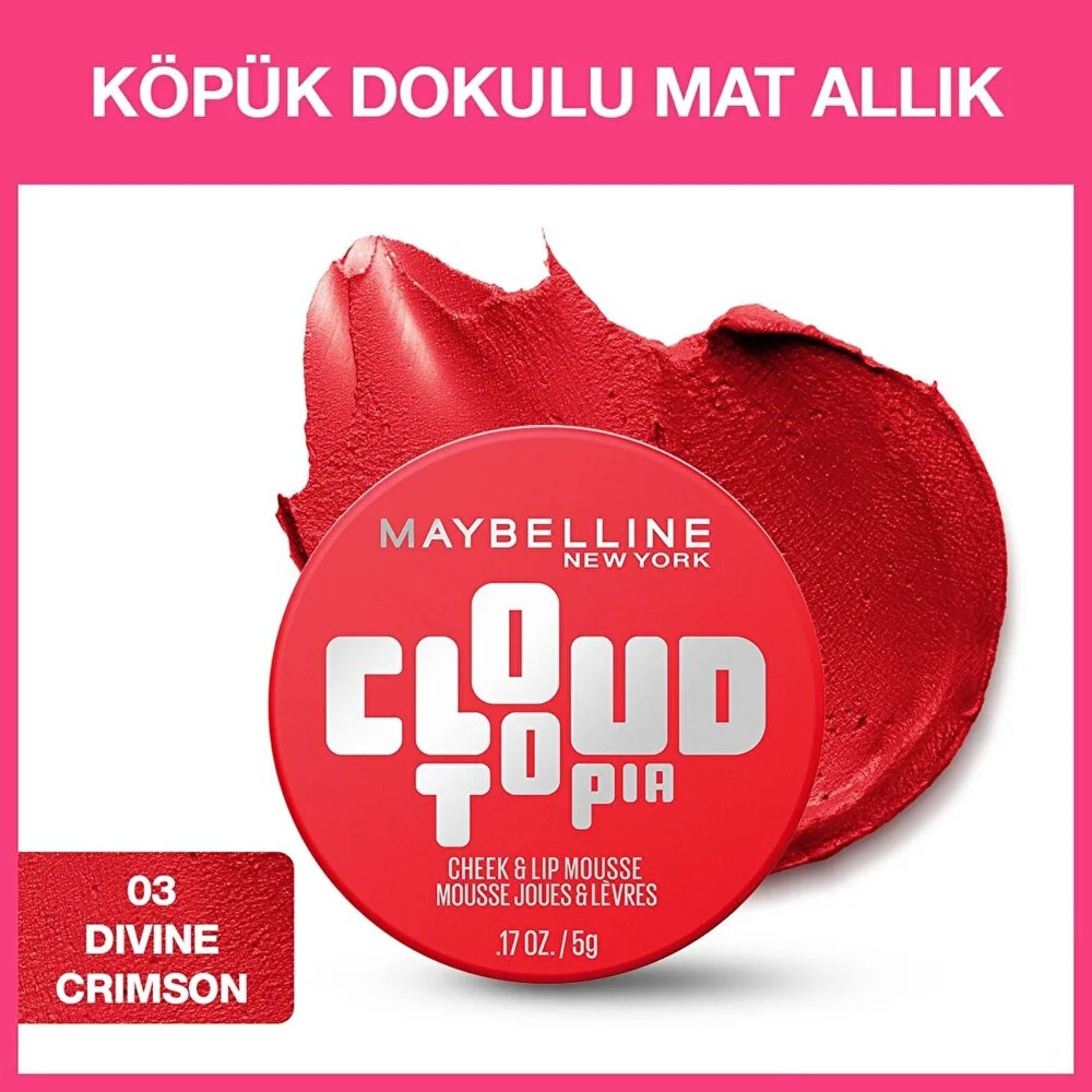 Maybelline Cloudtopia Allık 03 Divine Crimson