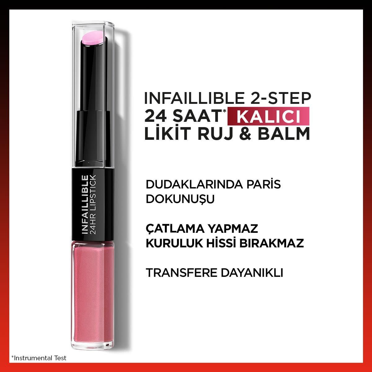Loreal Paris Infailible 24 Hr Kalıcı Likit Ruj & Balm 213 Toujours Teaberry