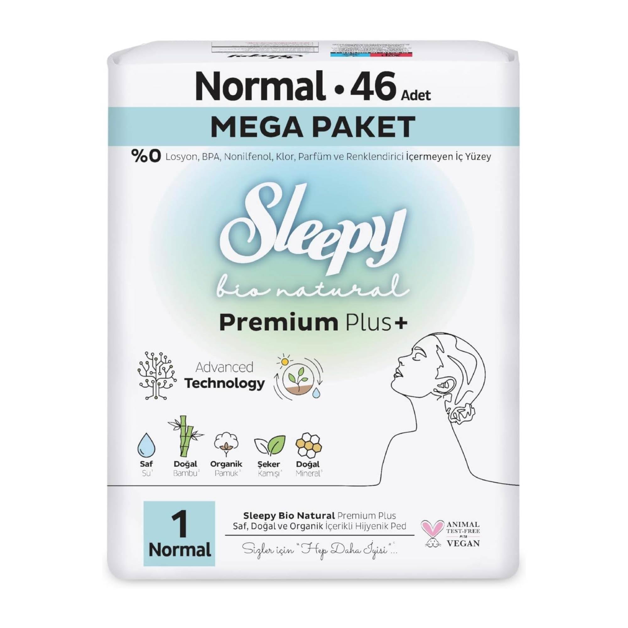 Sleepy Bio Natural Premium Plus Normal 46 Adet Ped