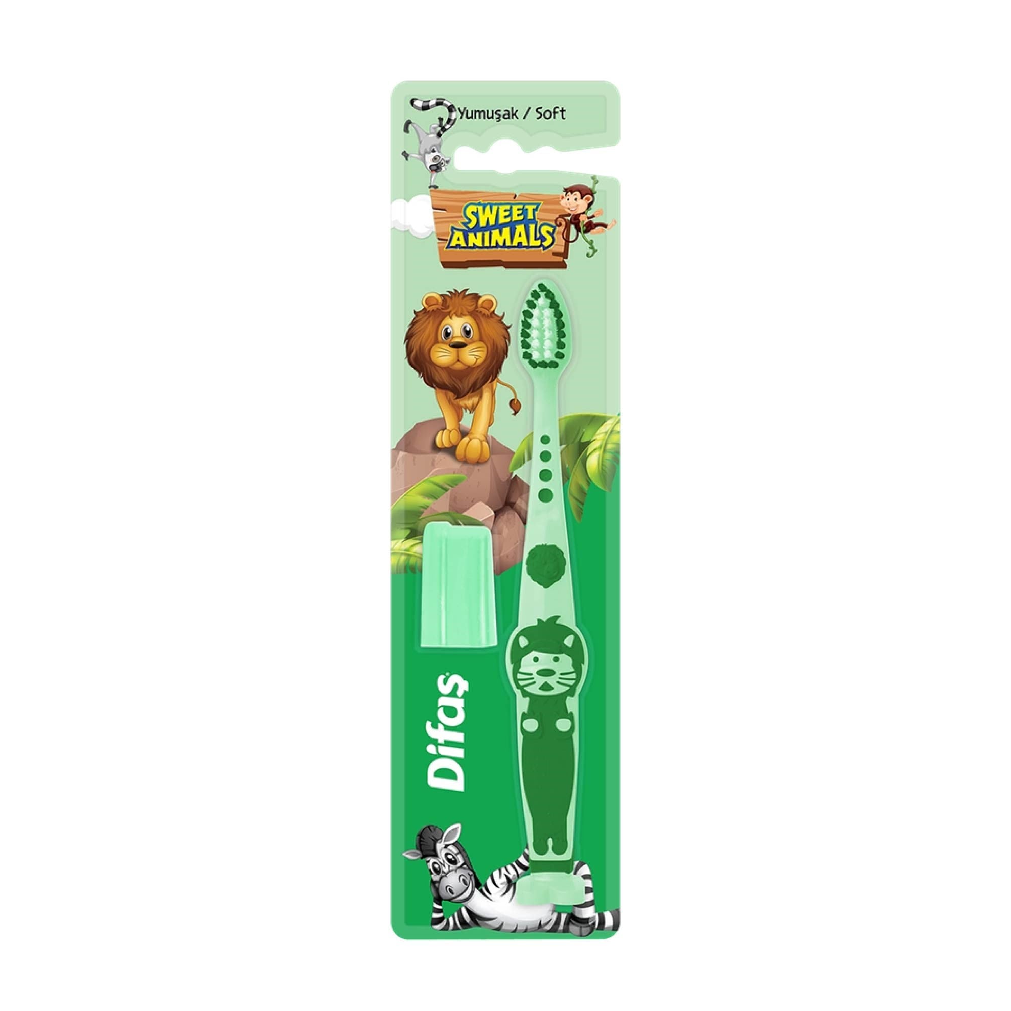 Difaş Sweet Animals Diş Fırçası Yumuşak/Soft  Çocuklar İçin 