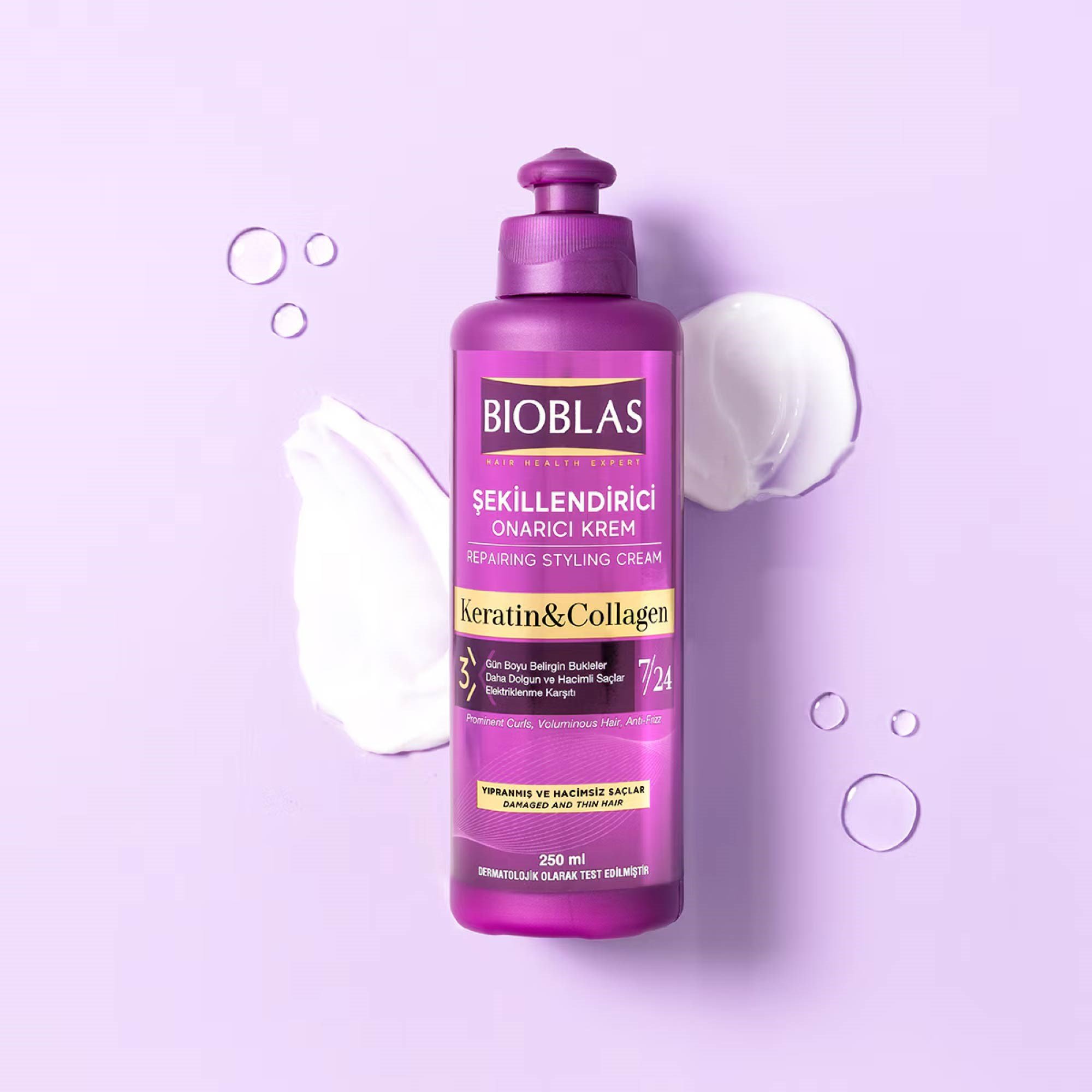Bioblas 7/24 Şekillendirici Krem Collagen&Keratin Saç Dökülmesine Karşı 250ml