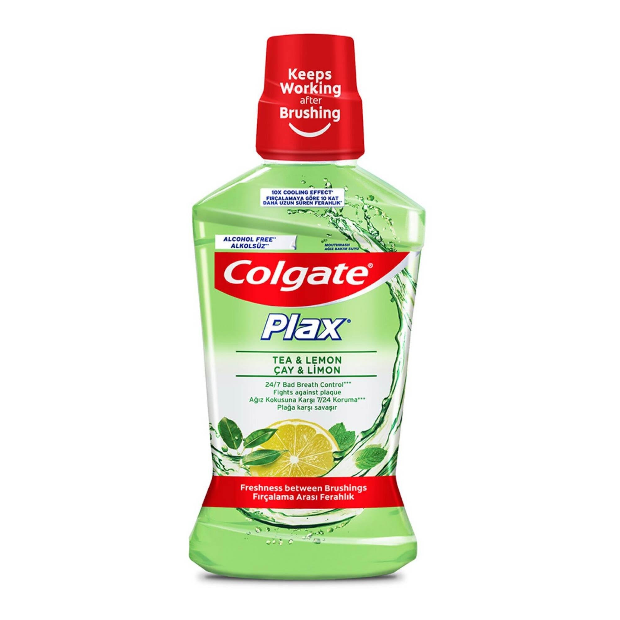 Colgate Plax Tazelik ve Koruma Ağız Bakım Suyu Çay&Limon 500 ml 
