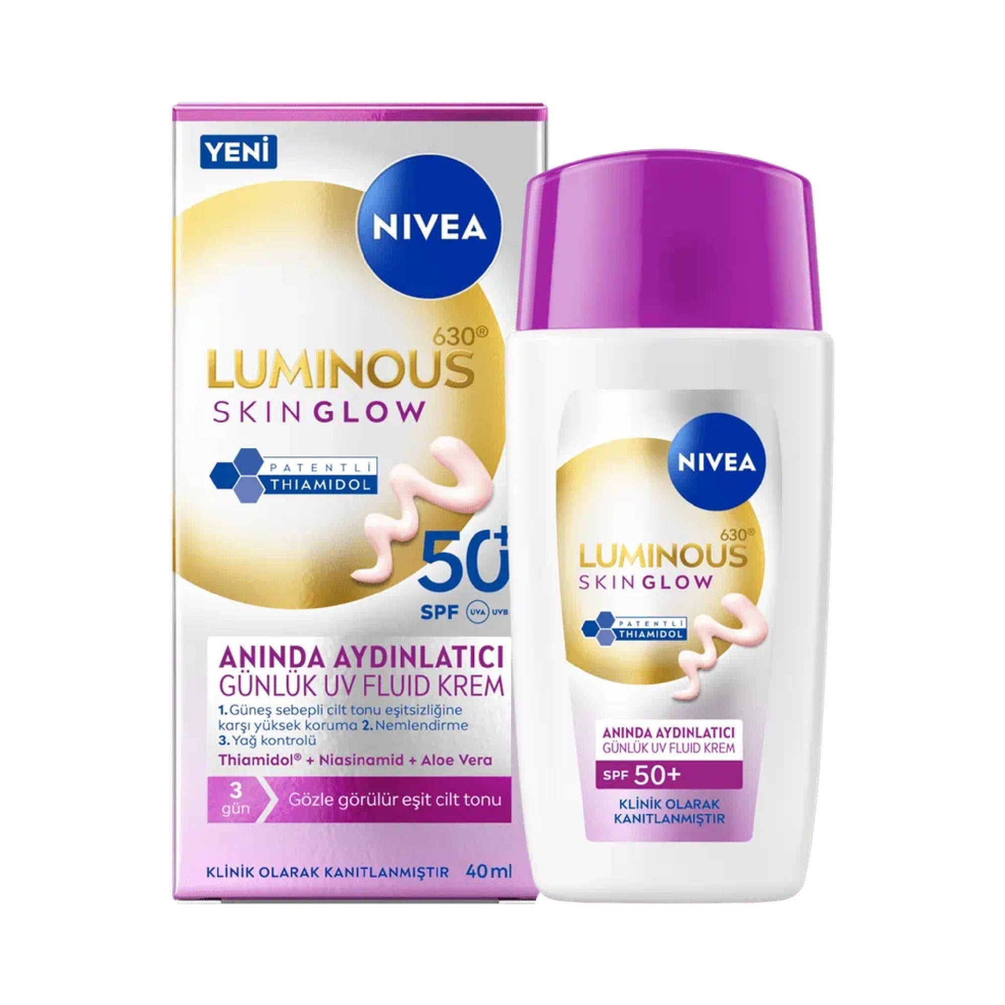 Nivea Sun Skin Glow Günlük UV Fluid Krem Spf50 40ml