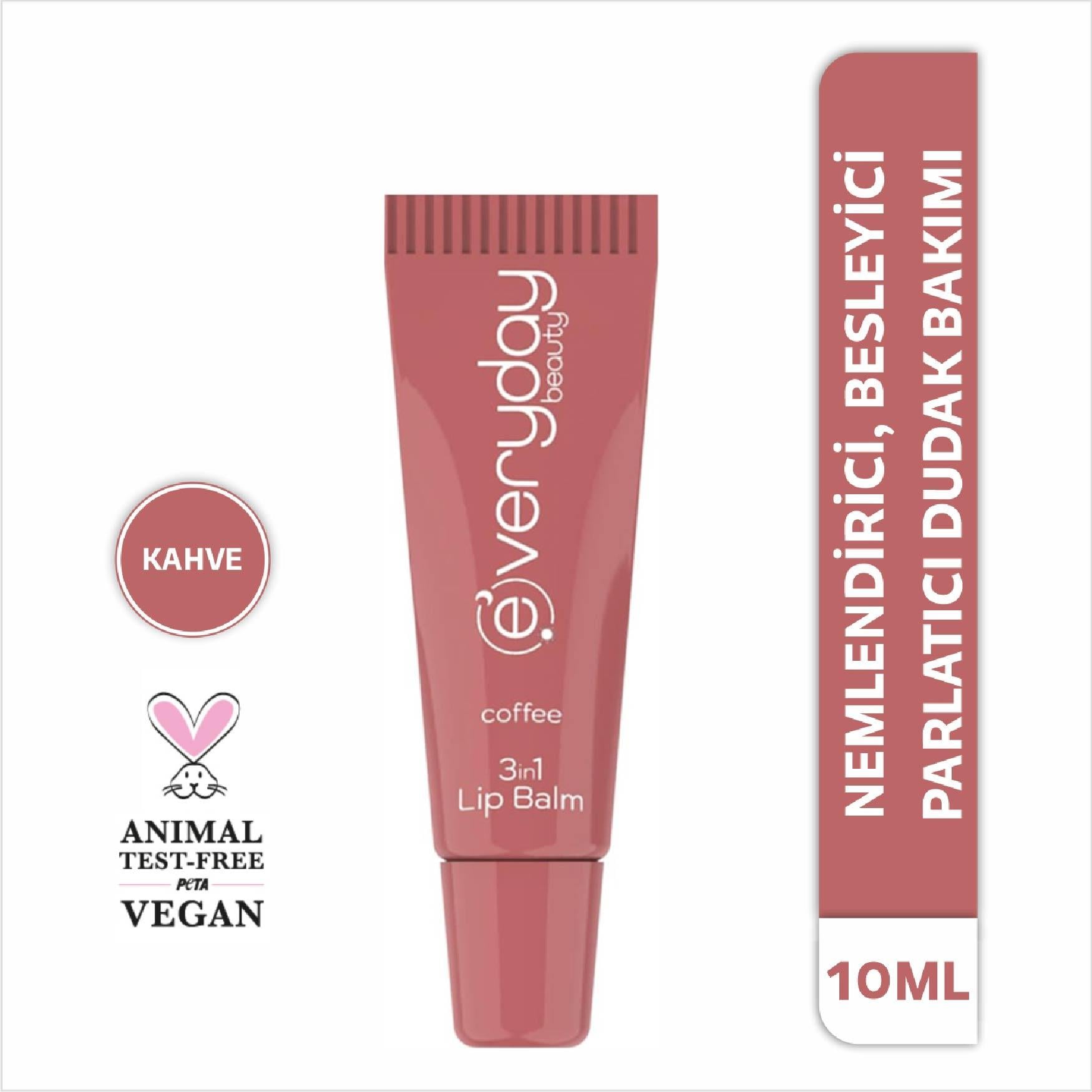 Everyday Beauty Coffee 3 Etkili Dudak Balmı 10 ml.